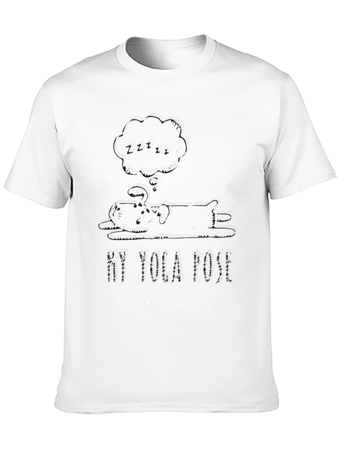 Black My Yoga Pose Black Graphic T-Shirt view 10