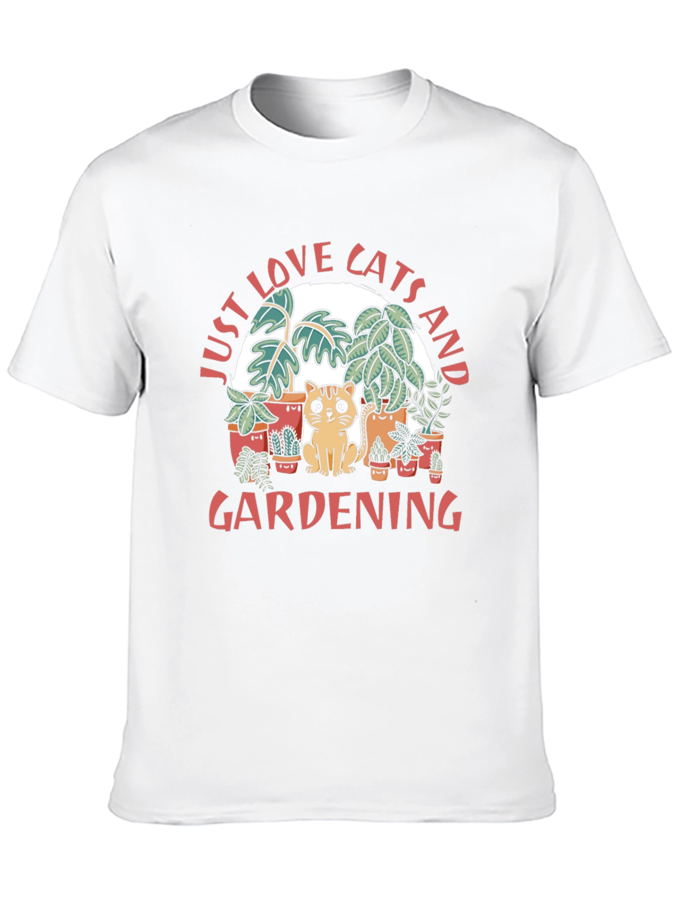 Black Just Love Cats and Gardening Graphic T-Shirt view 10