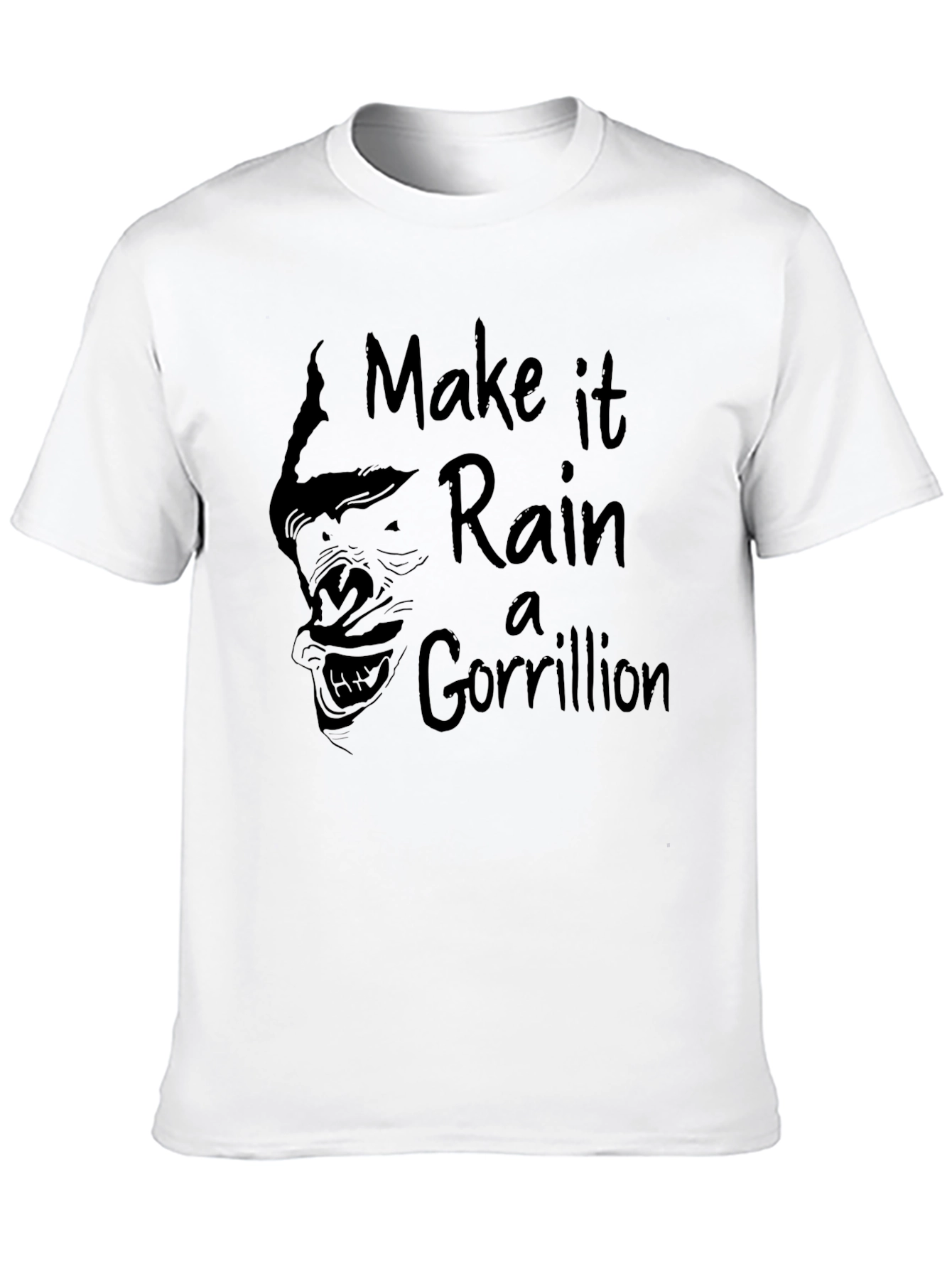 Black Make It Rain a Gorillion Black Graphic Tee view 10