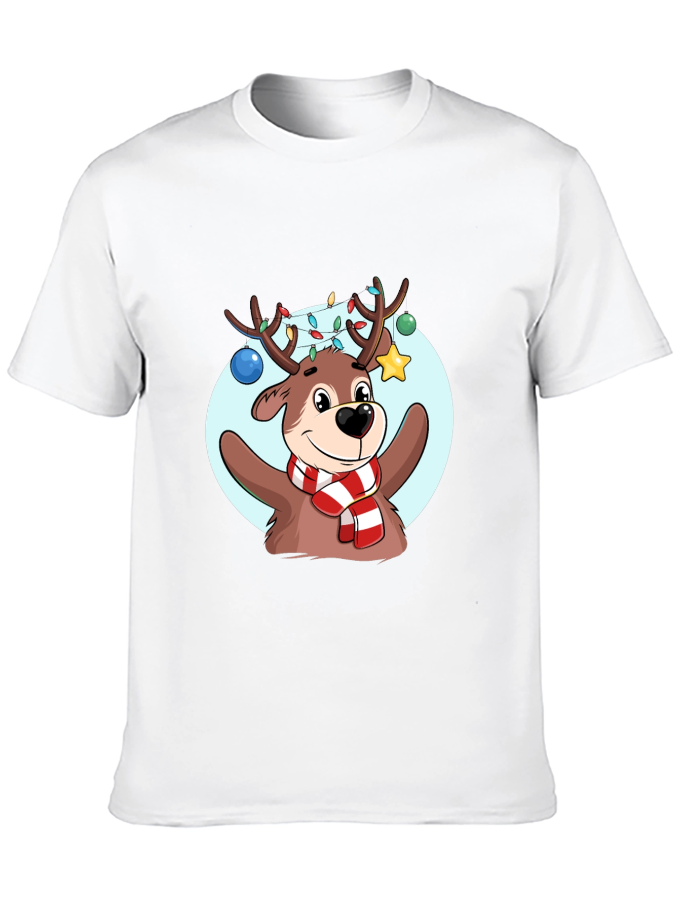 Black Festive Reindeer Graphic Tee - Holiday Cheer view 10