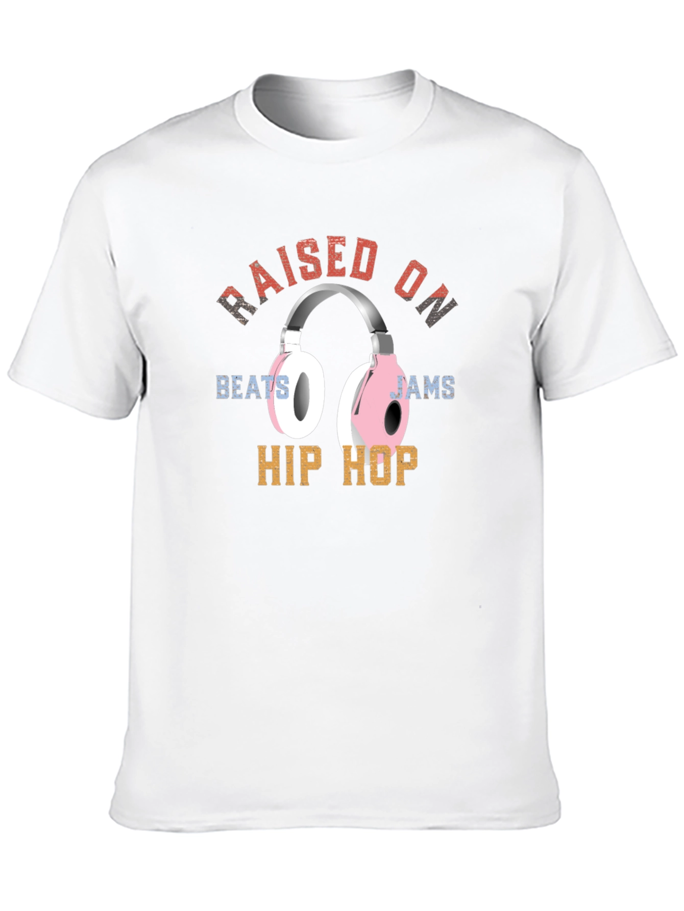 Black Raised On Beats Hip Hop T-Shirt view 10