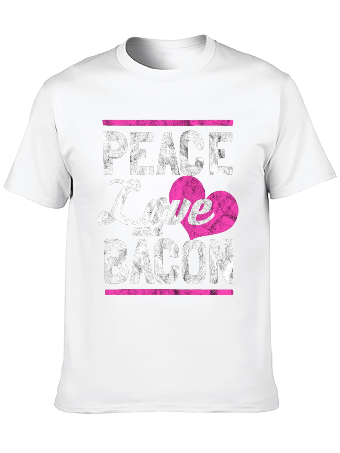 Black Peace Love and Bacon T-Shirt - Funny Foodie Tee view 10