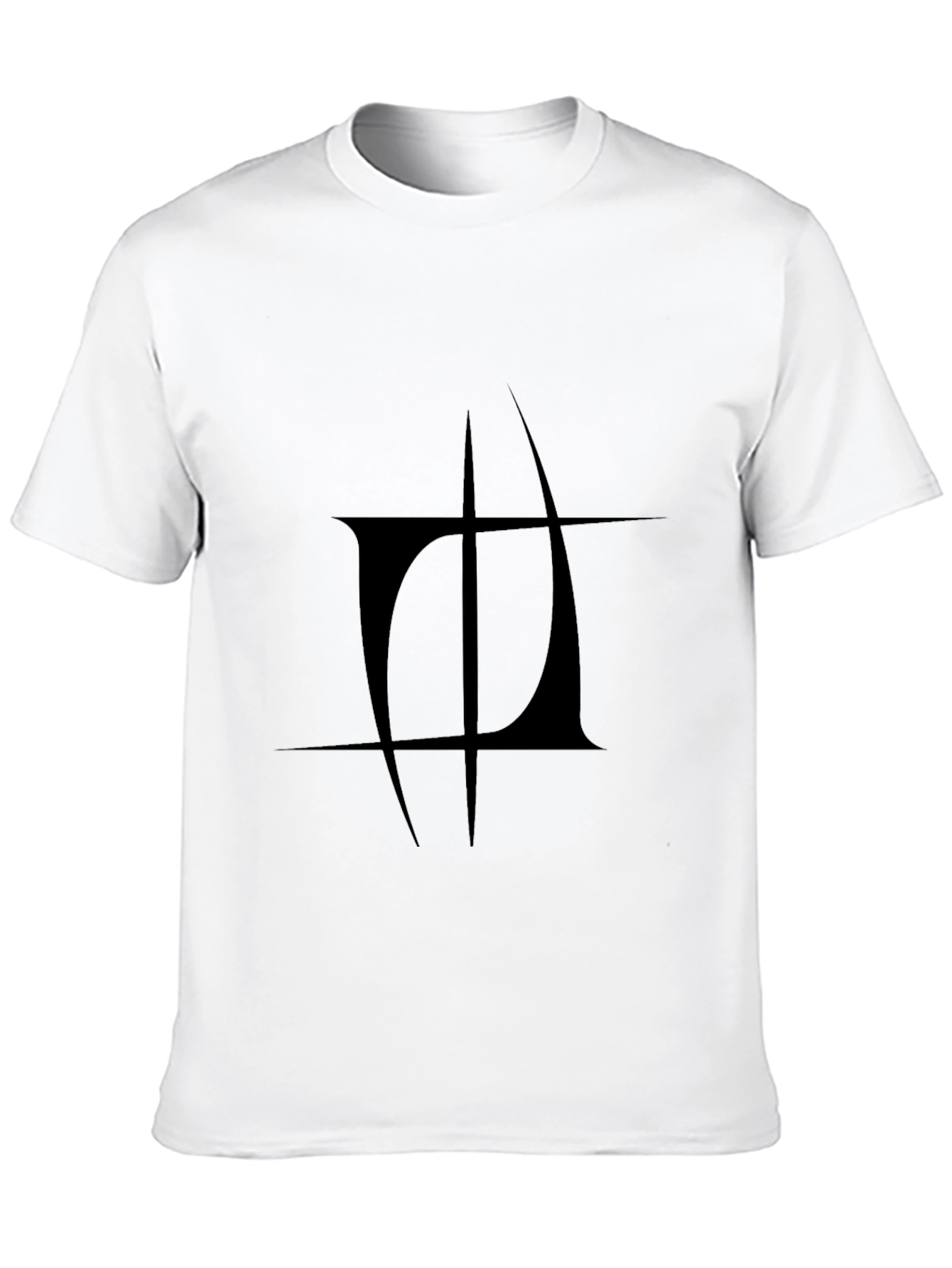 Black Abstract Graphic Black T-Shirt view 10