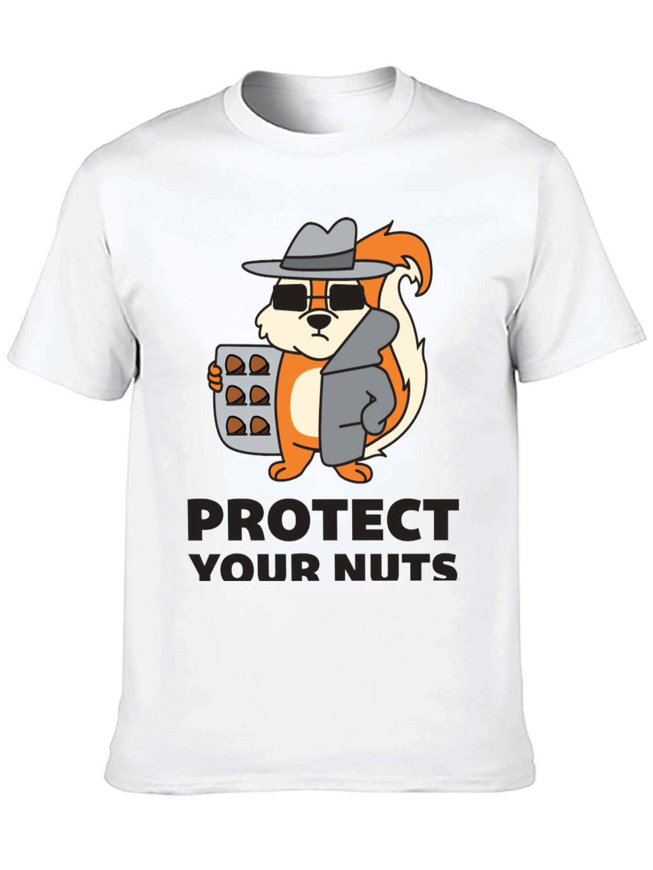 Black Protect Your Nuts Novelty Graphic Tee view 10