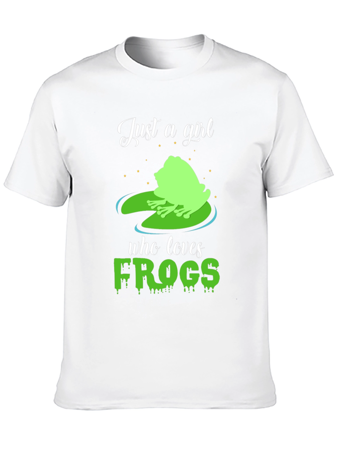Black Just A Girl Who Loves Frogs T-Shirt view 10