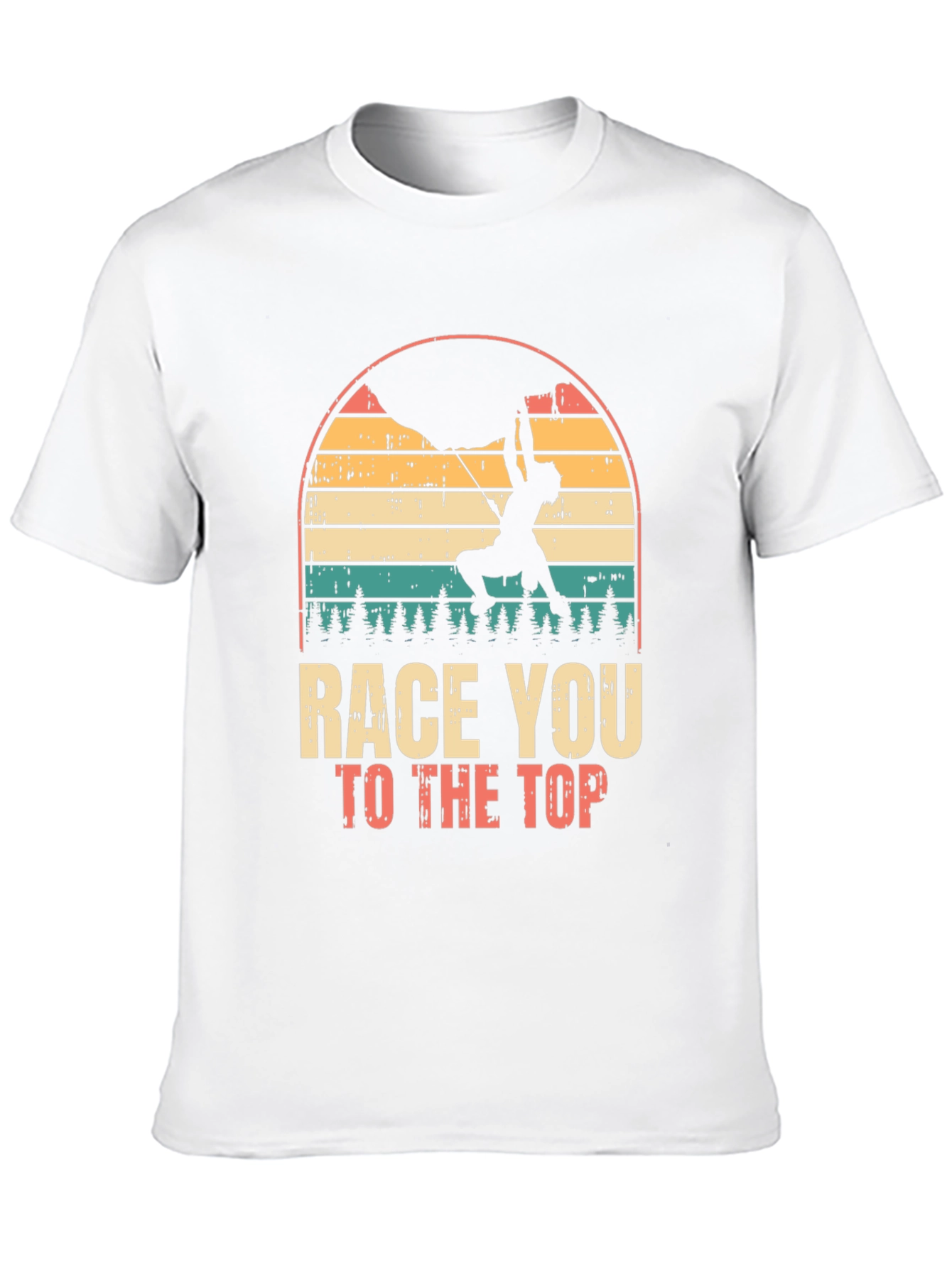 Black Race You To The Top Climbing T-Shirt view 10