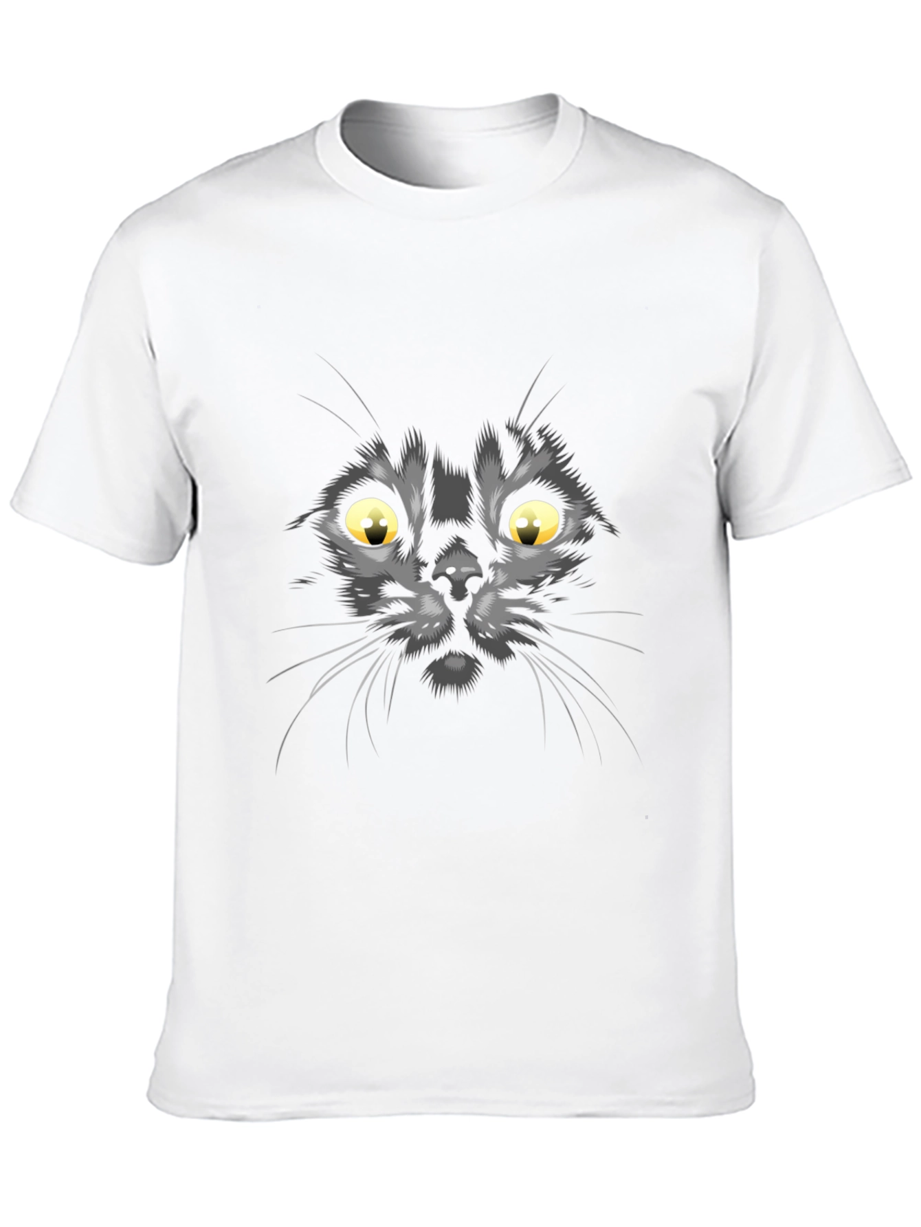 Black Black Cat Face Graphic T-Shirt view 10