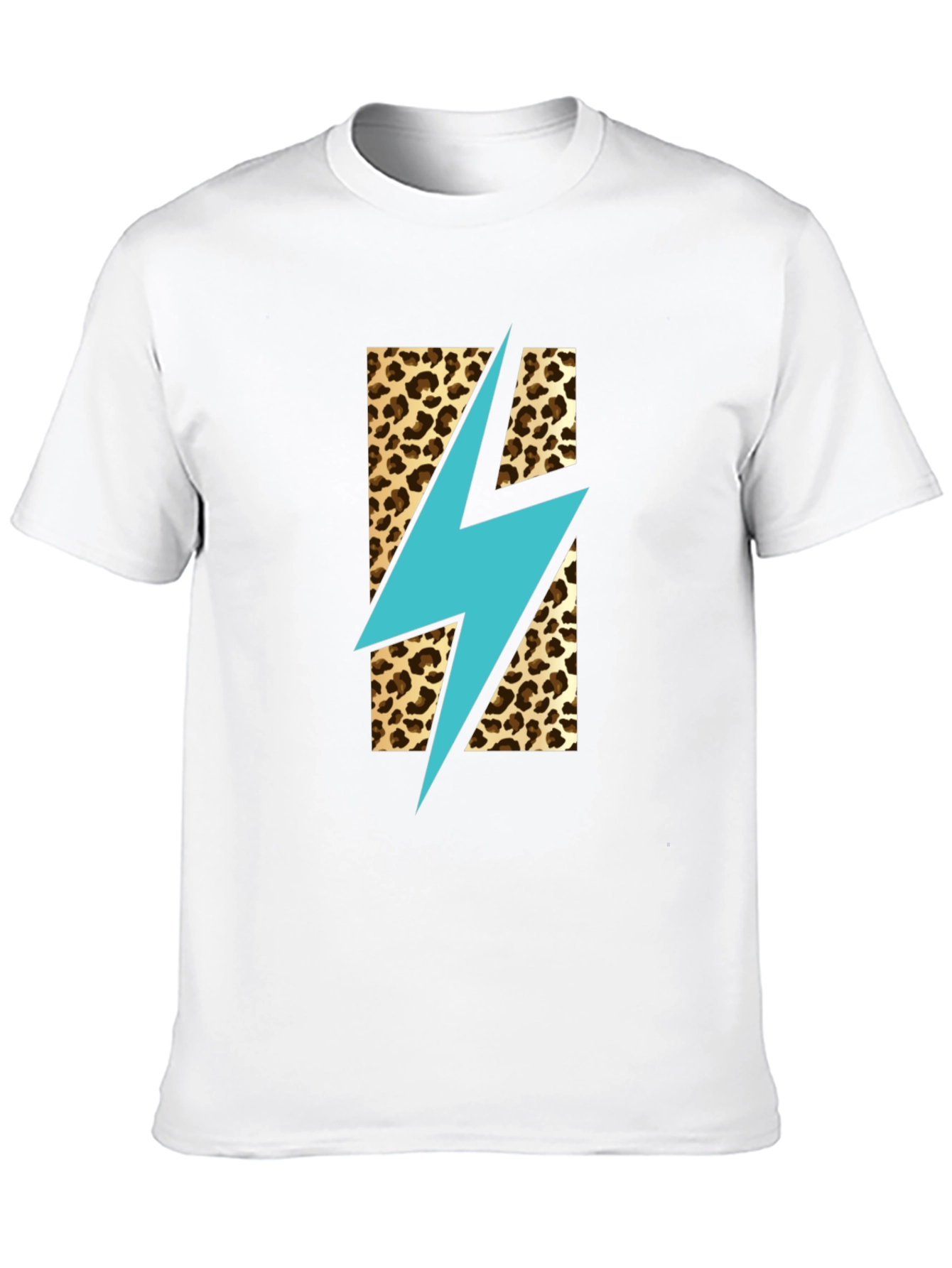 Black Leopard Lightning Bolt T-Shirt - Stylish Graphic Tee view 10