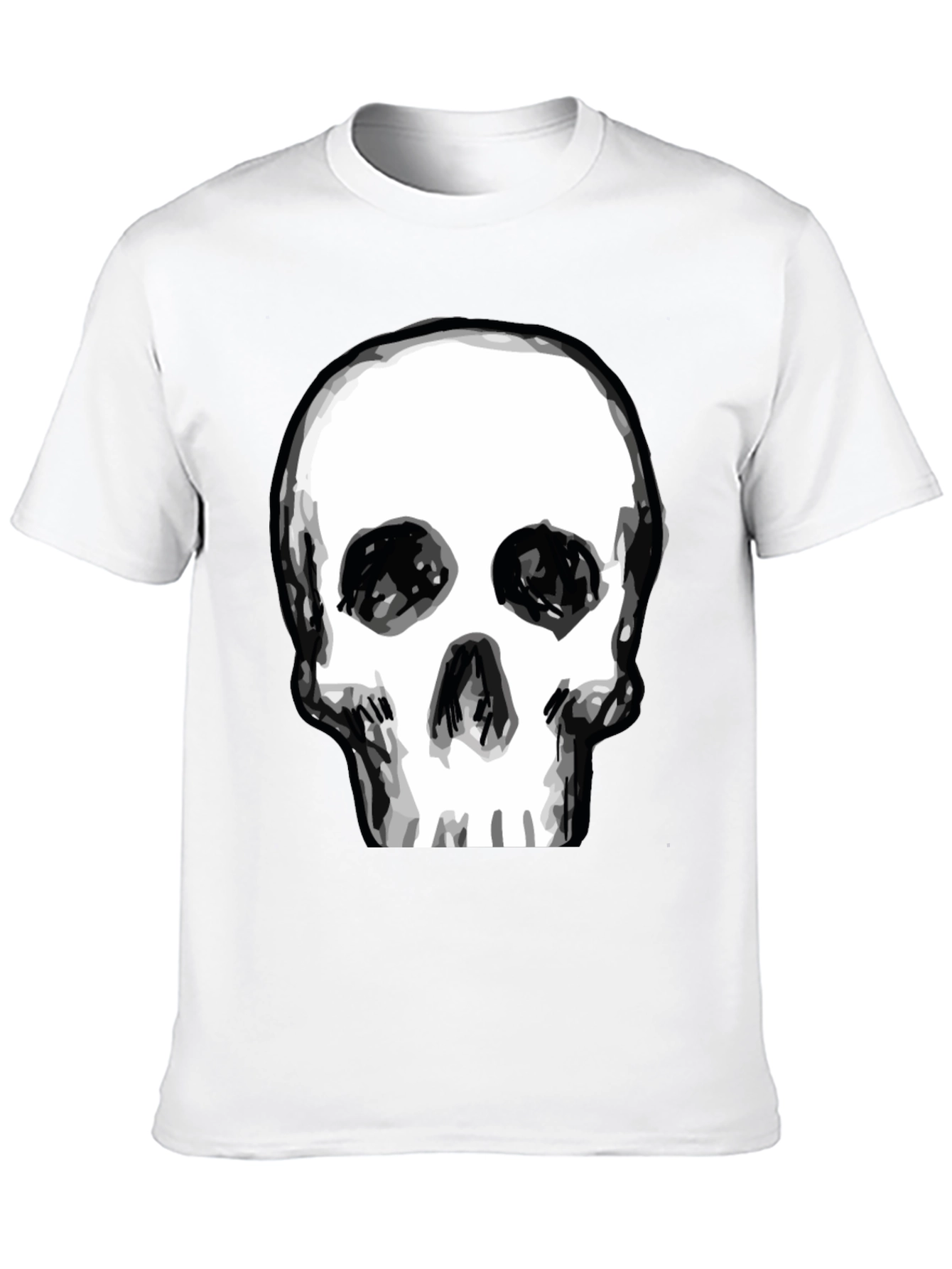 Black Skull Graphic Tee - Men's Black T-Shirt view 10
