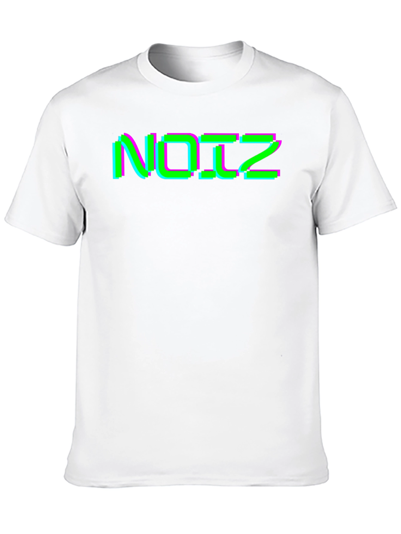 Black Retro Glitch Noiz Black T-Shirt view 10