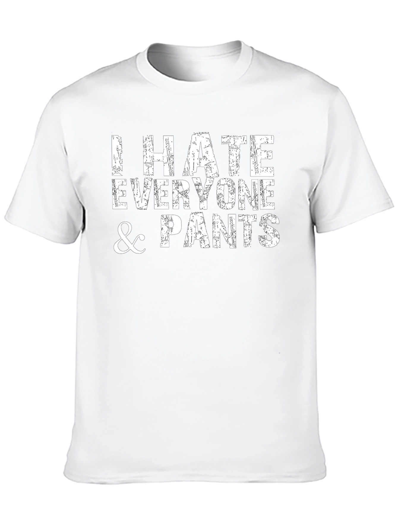 Black I Hate Everyone & Pants T-Shirt view 10