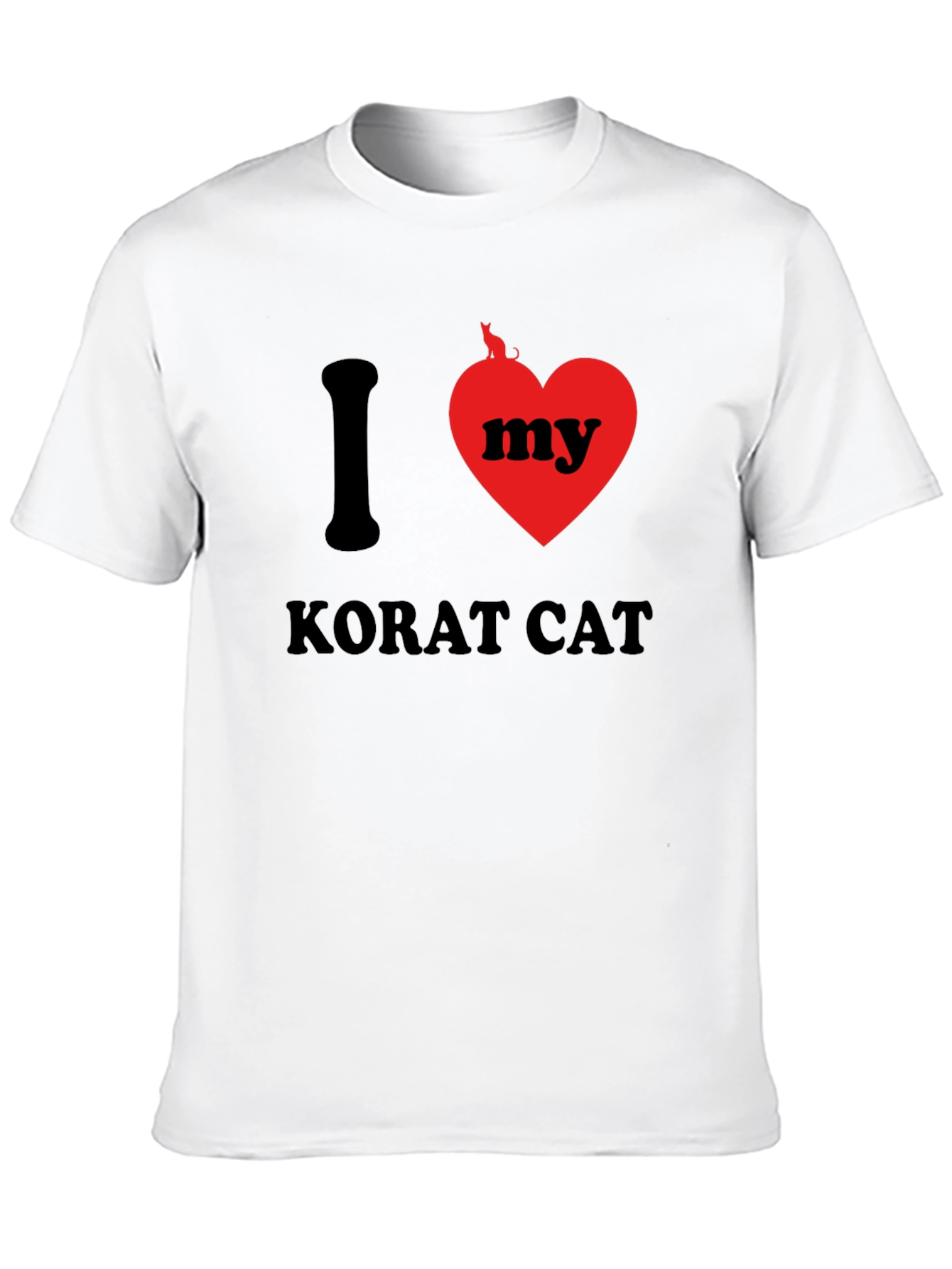 Black I Love My Korat Cat T-Shirt view 10