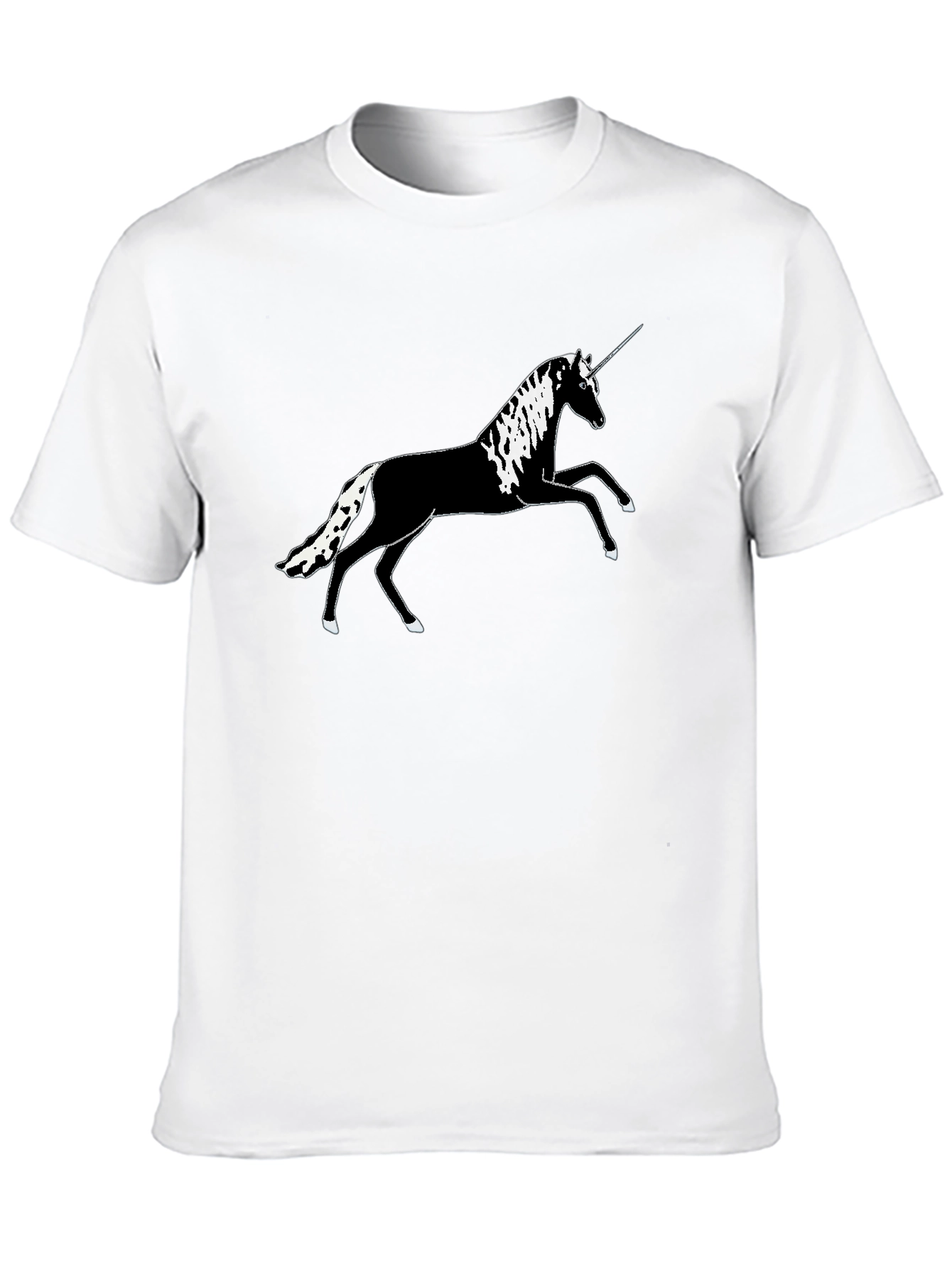 Black Unicorn Graphic Tee - Stylish Black Cotton T-Shirt view 10