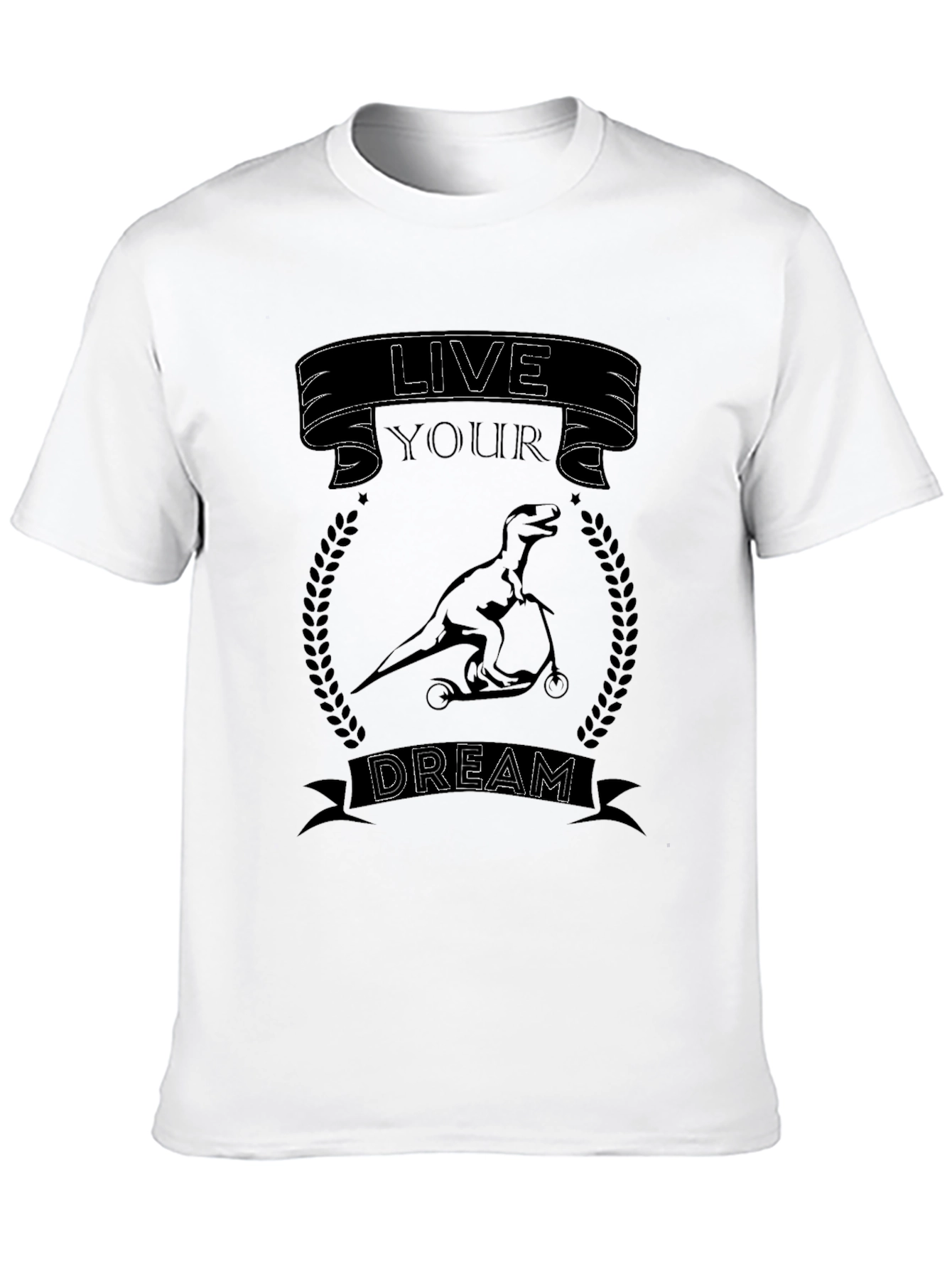 Black Live Your Dream Dinosaur T-Shirt - Black view 10