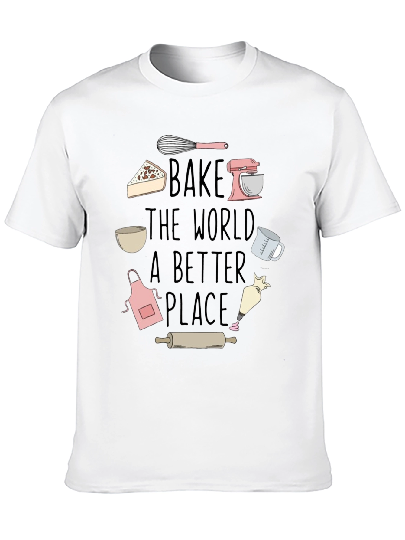 Black Bake The World A Better Place Graphic T-Shirt view 10