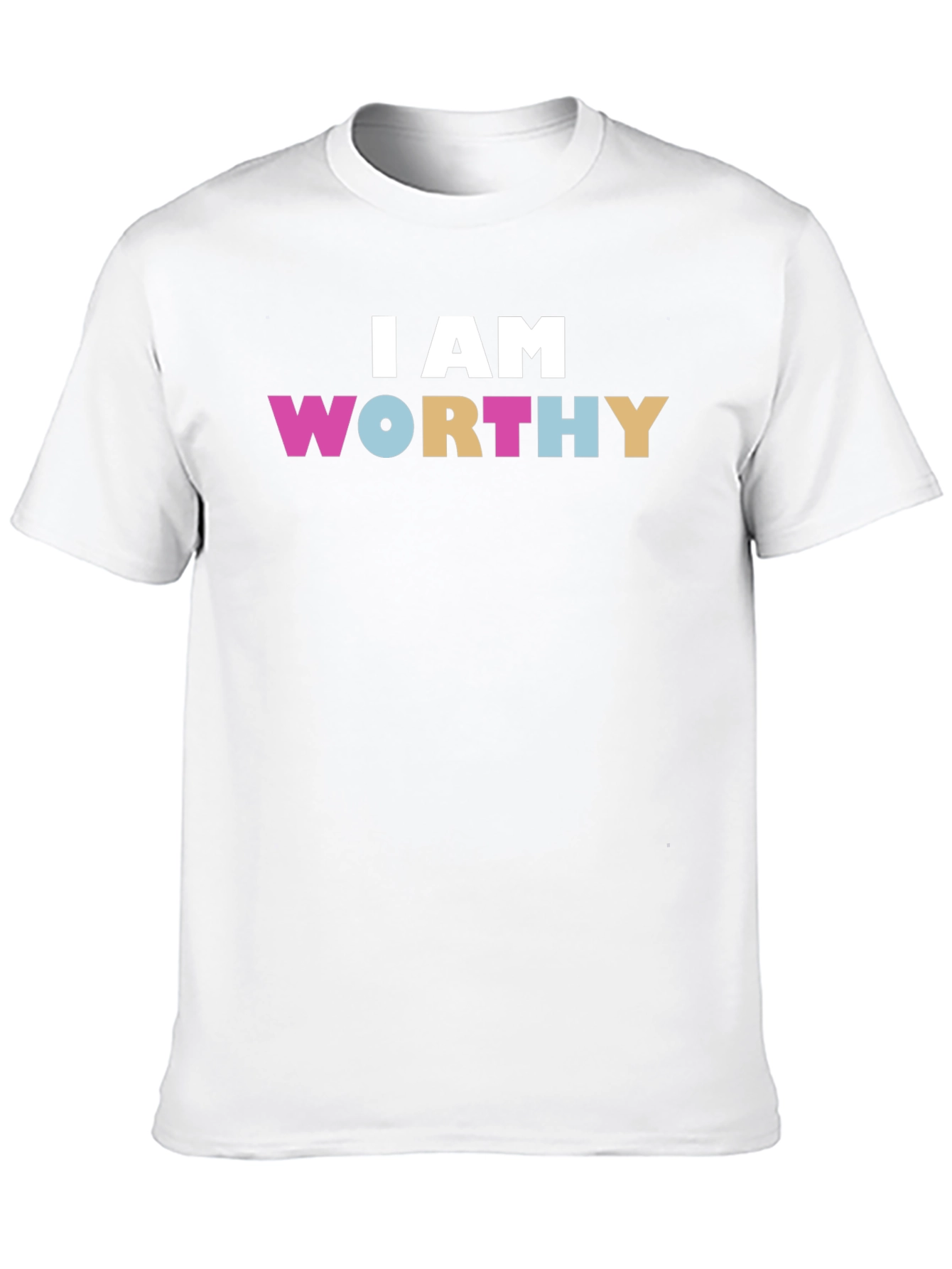 Black I AM WORTHY Graphic T-Shirt - Positive Affirmation Tee view 10