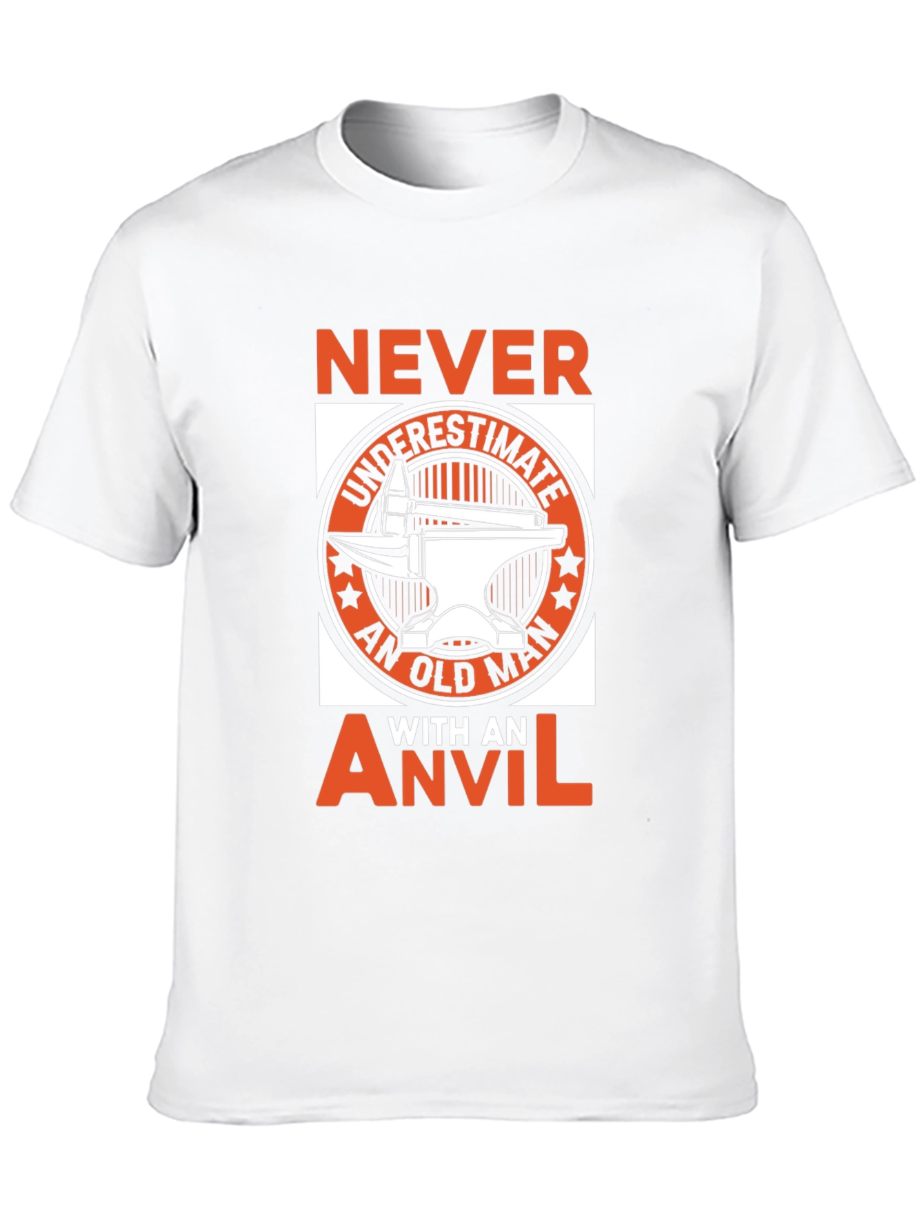 Black Never Underestimate An Old Man With An Anvil T-Shirt view 10