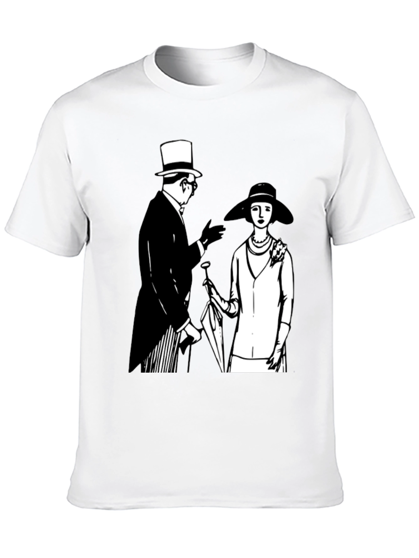 Black Vintage Style Graphic Tee - Black Cotton T-Shirt view 10