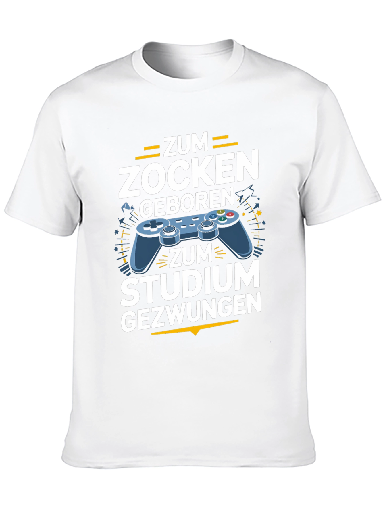 Black Gamer T-Shirt - Zum Zocken Geboren, Studium Gezwungen view 10