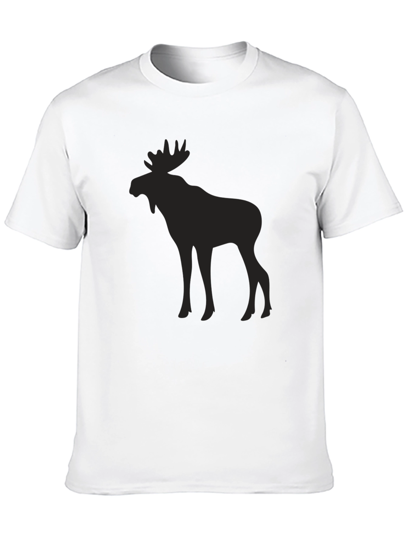 Black Moose Silhouette T-Shirt - Black view 10