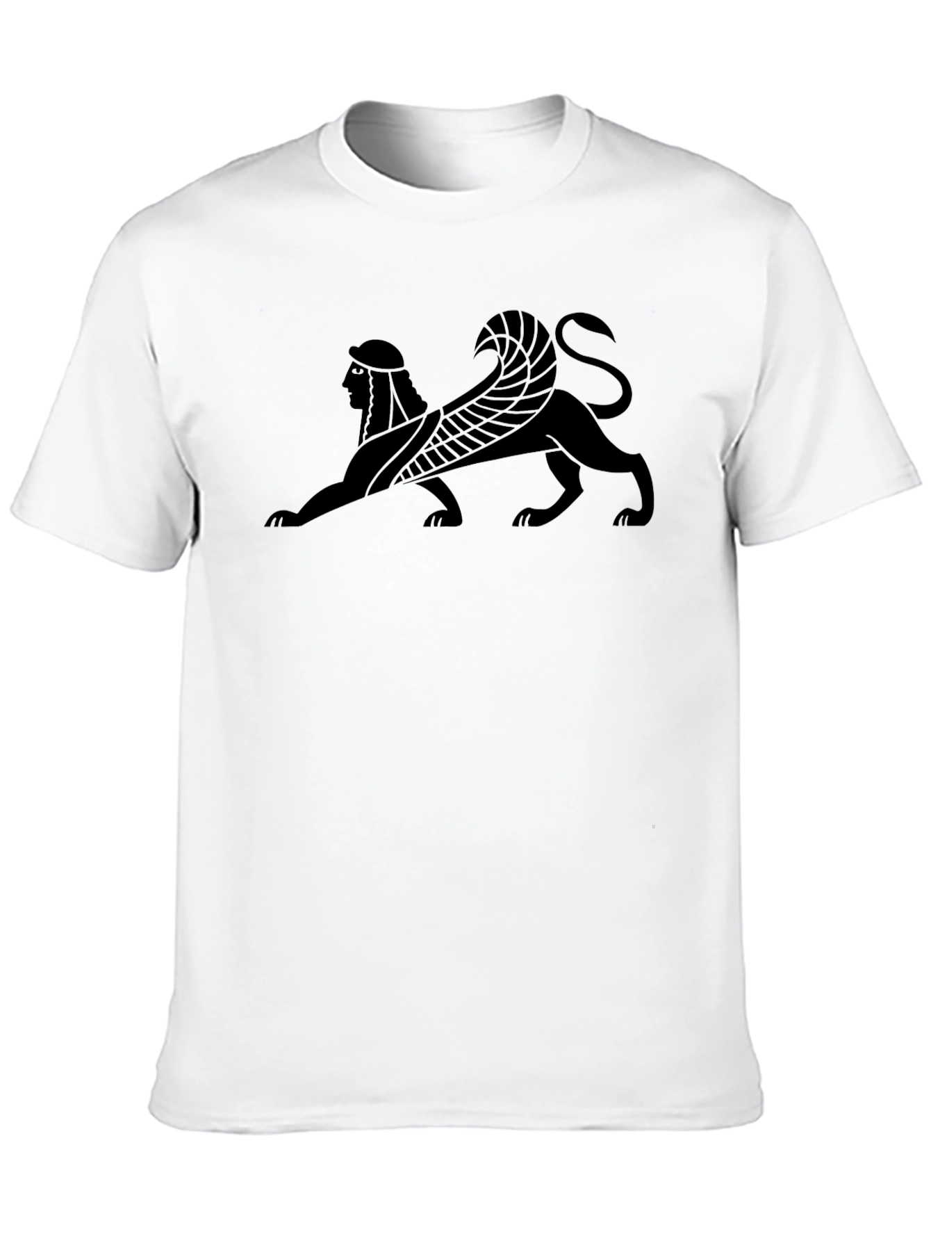 Black Sphinx Graphic Tee - Black Cotton T-Shirt view 10