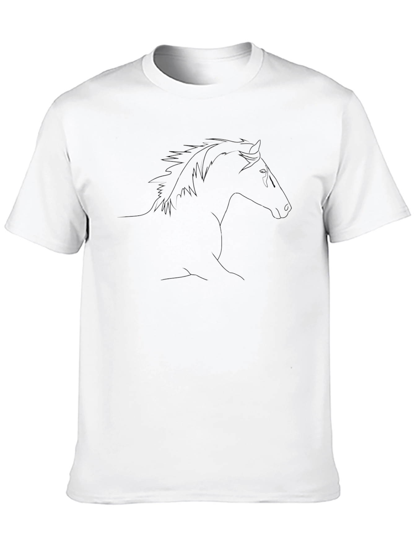 Black Black Horse Outline Graphic Tee - Mens view 10