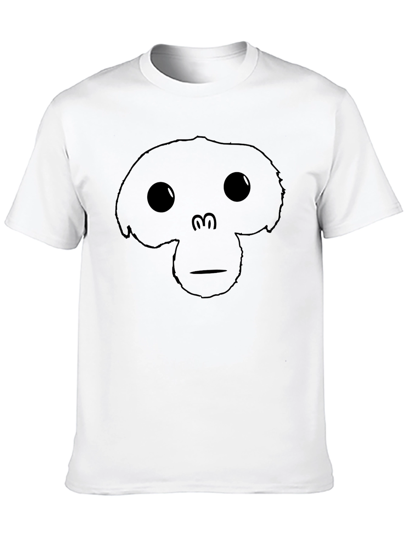 Black Monkey Face Graphic Tee - Black Casual T-Shirt view 10