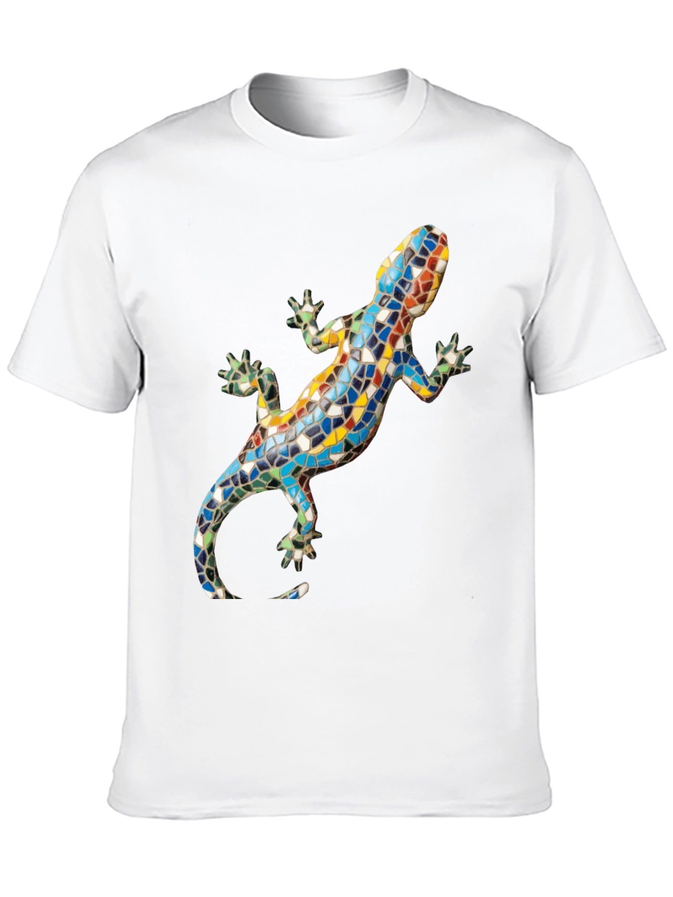 Black Mosaic Lizard Graphic Tee view 10