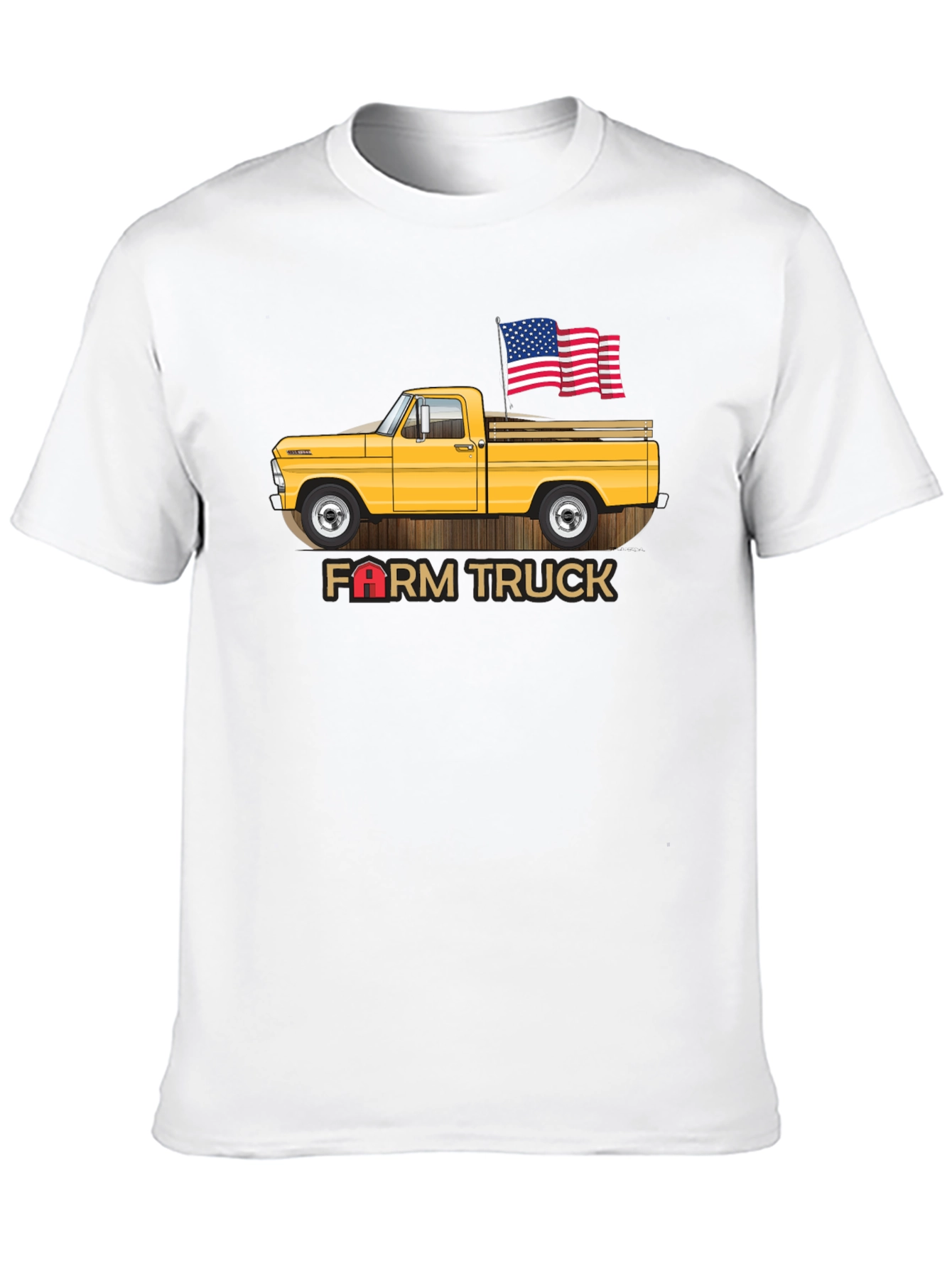 Black Farm Truck Graphic Tee - Patriotic Vintage Design view 10
