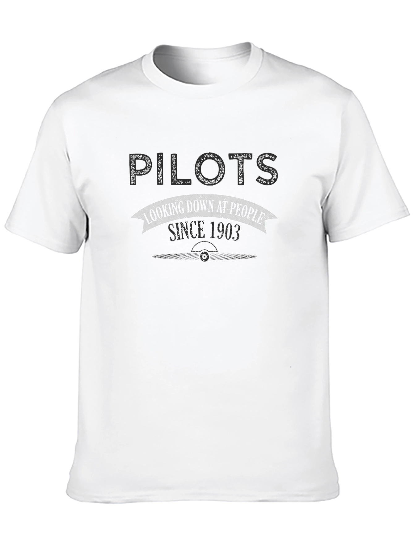 Black Pilot's Looking Down at People Since 1903 Black T-Shirt view 10