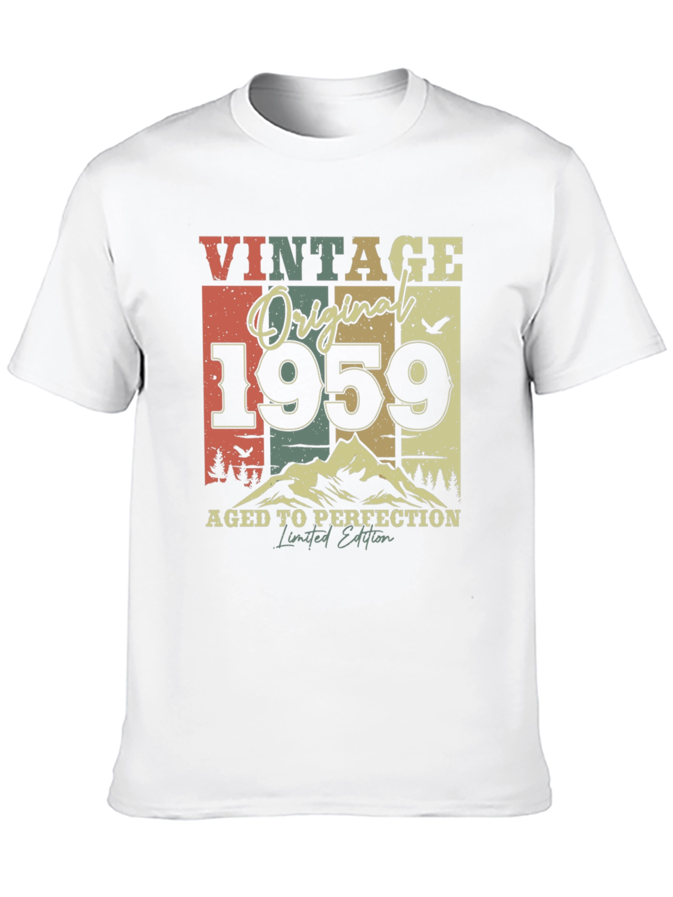 Black Vintage 1959 Aged to Perfection Limited Edition T-Shirt view 10
