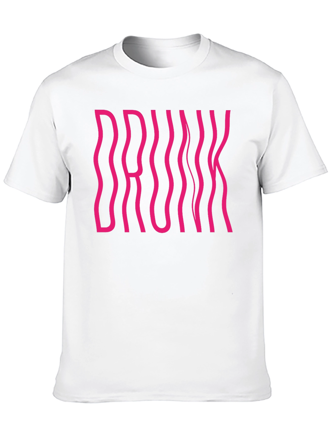 Black Drunk Graphic Tee - Black Cotton Crew Neck Shirt view 10