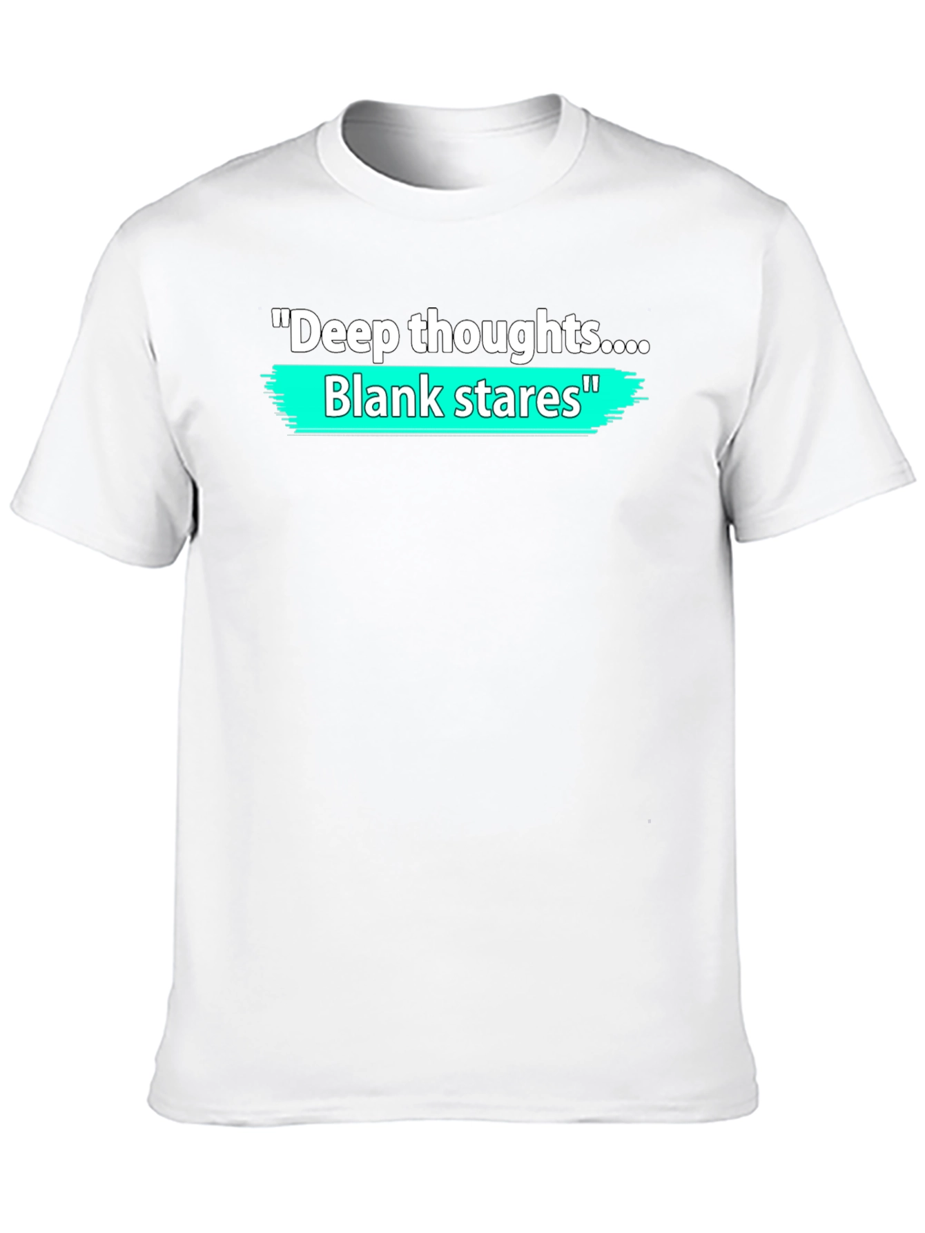 Black Deep Thoughts Blank Stares Graphic T-Shirt view 10