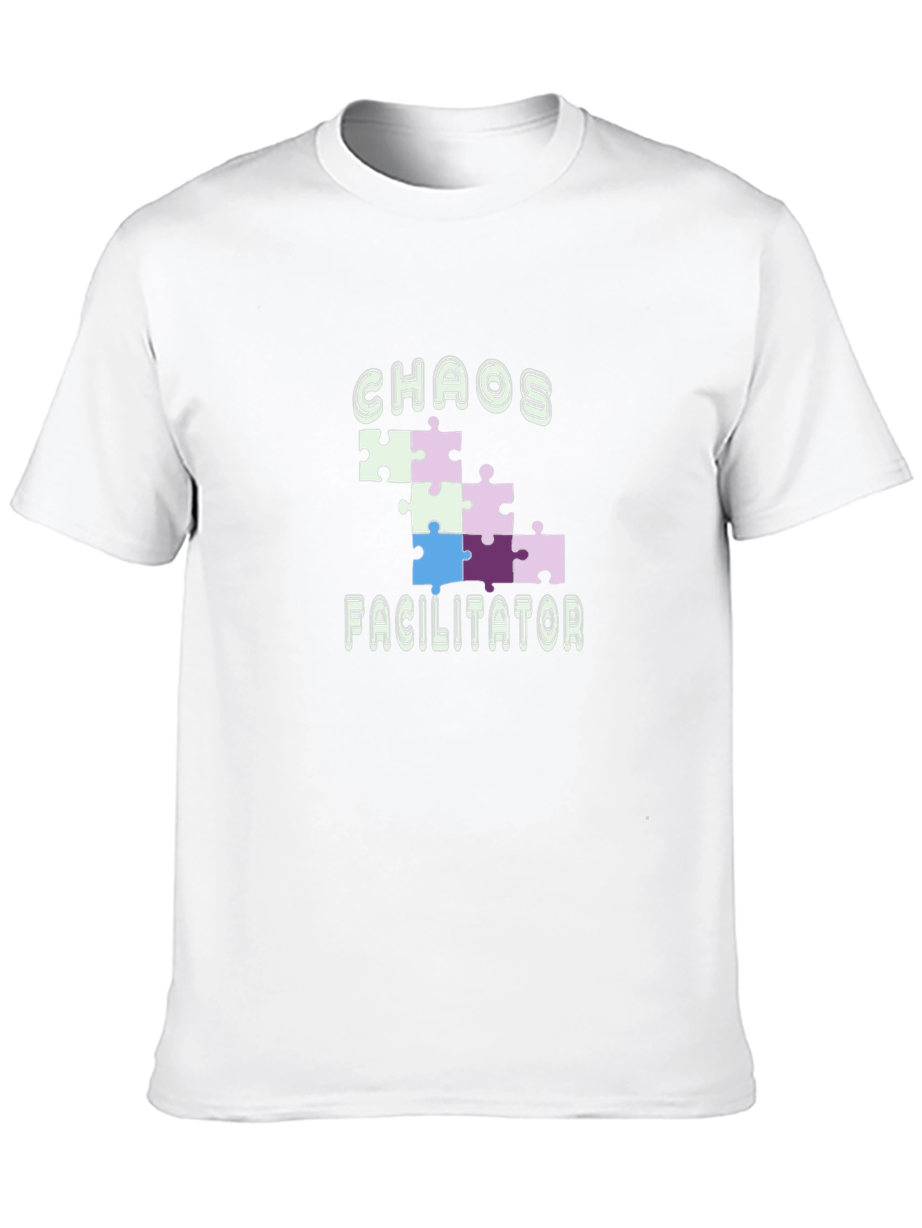 Black Chaos Facilitator Puzzle Piece Tee view 10