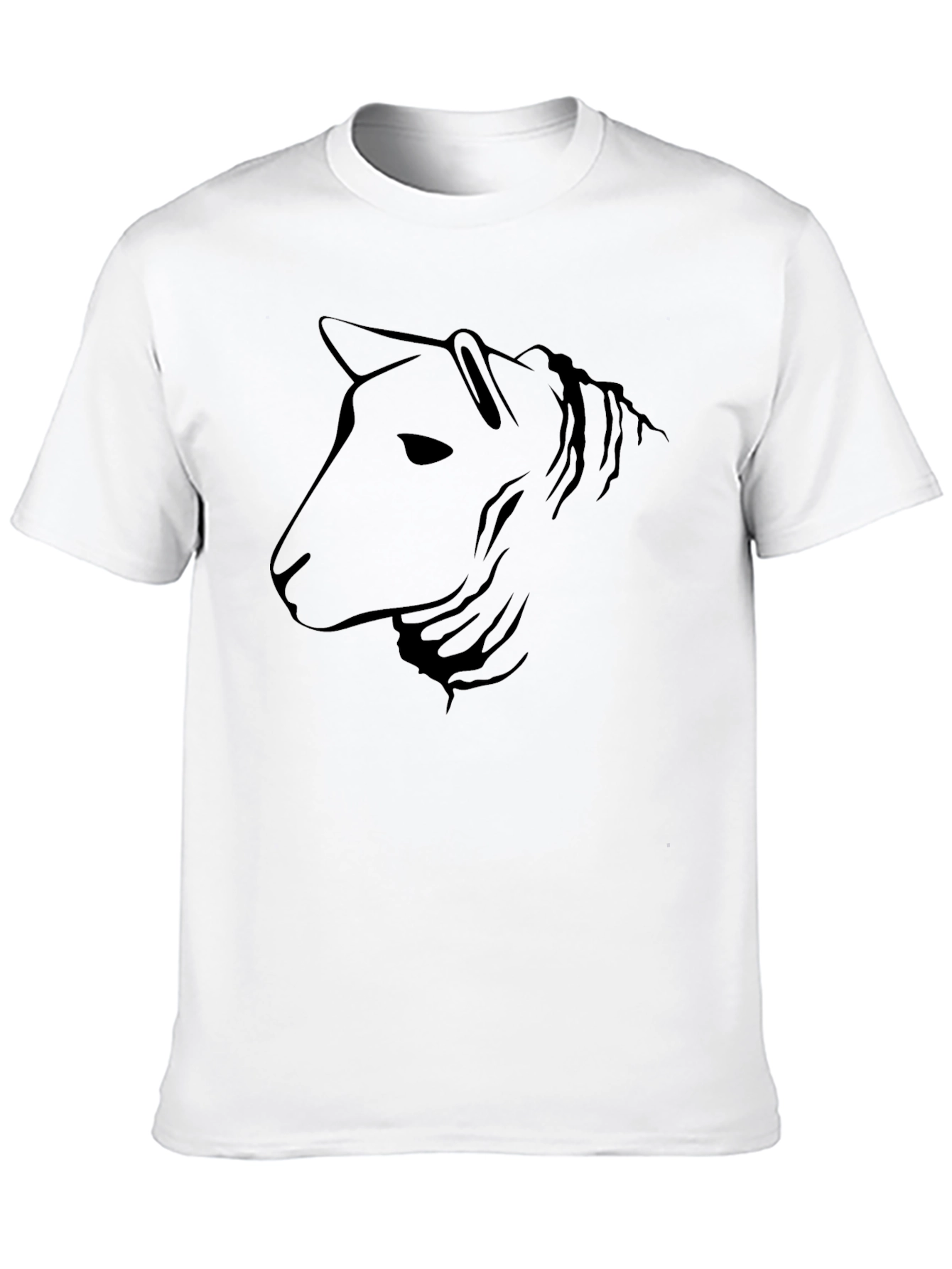 Black Stylized Horse Graphic Tee - Black view 10
