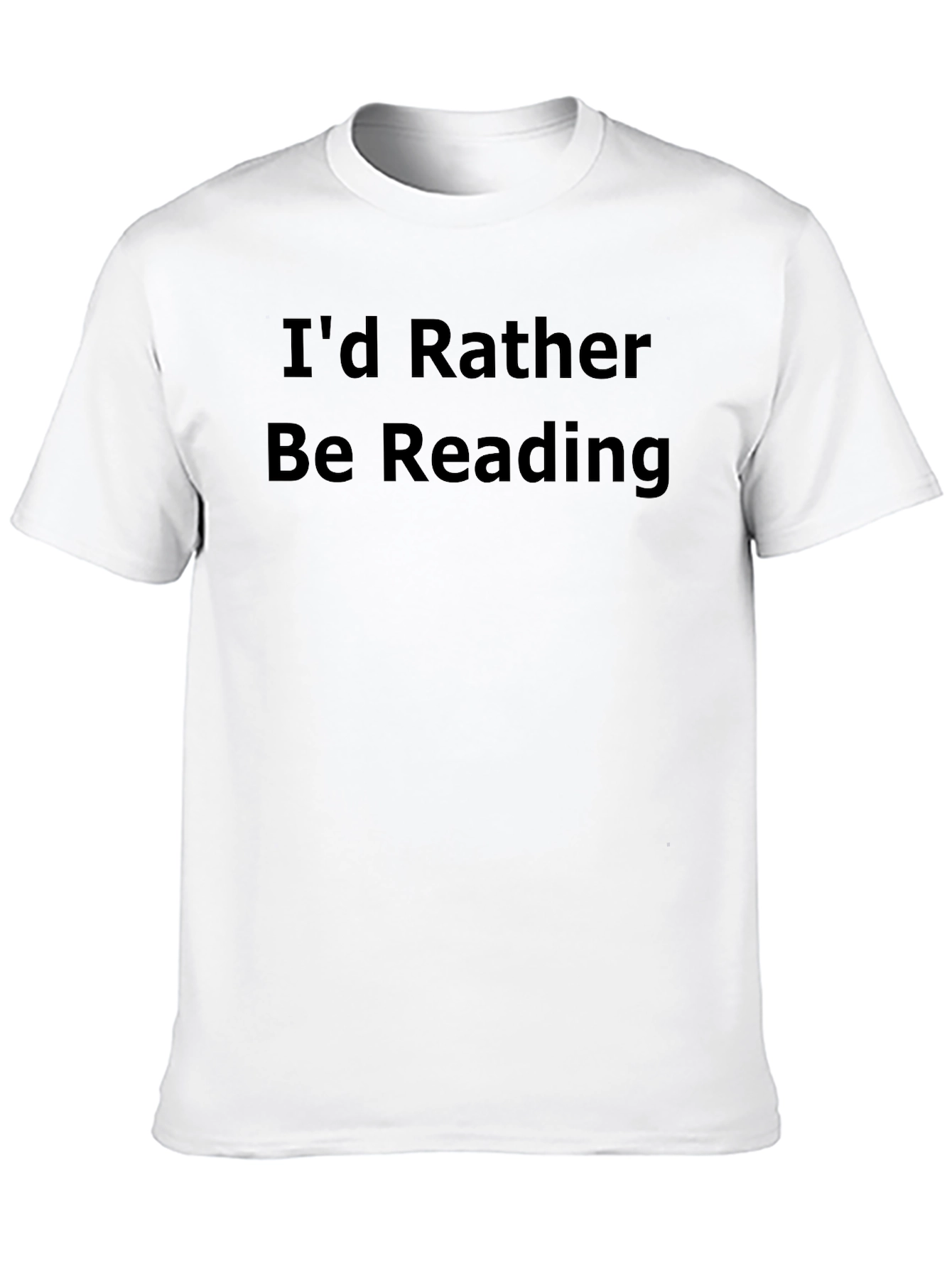 Black I'd Rather Be Reading Black T-Shirt view 10