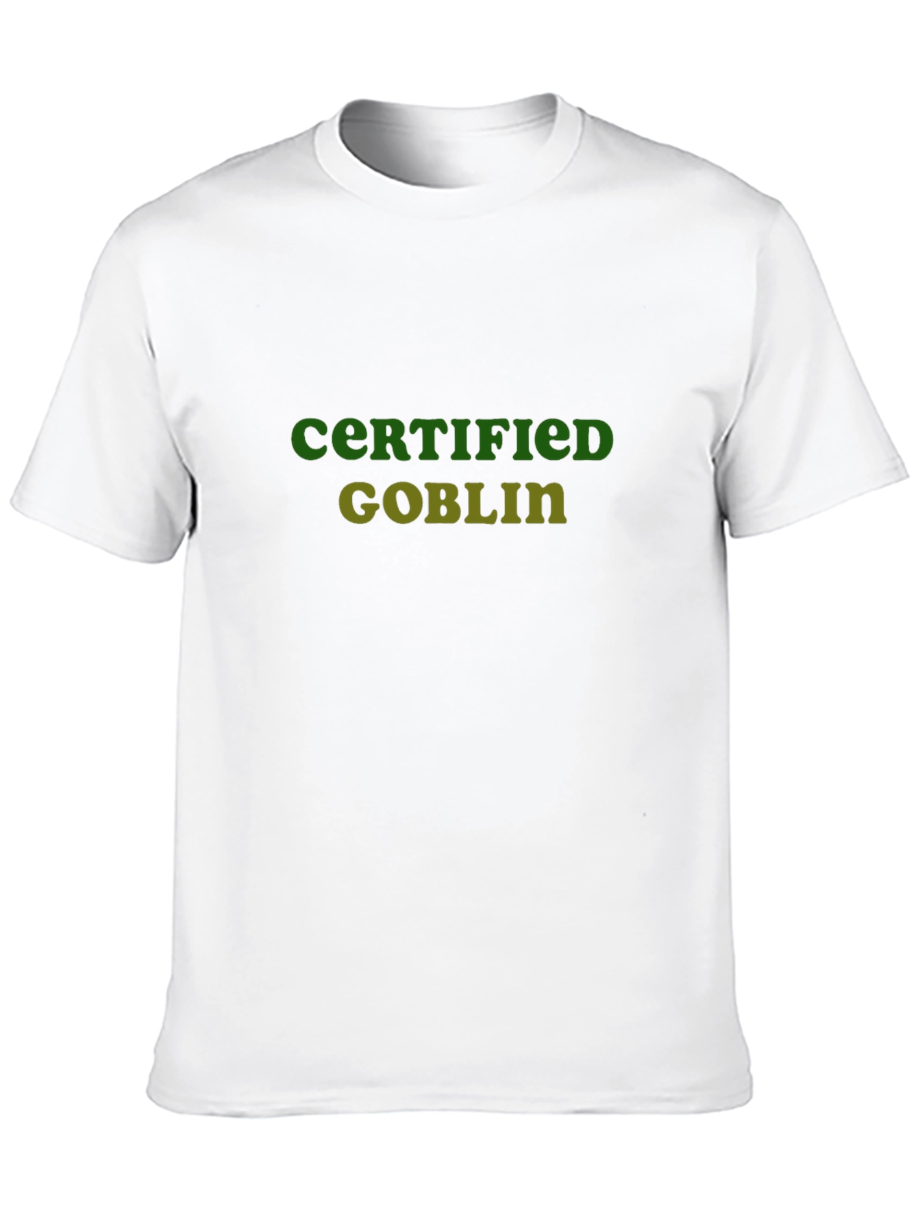 Black Certified Goblin T-Shirt - Funny Graphic Tee view 10