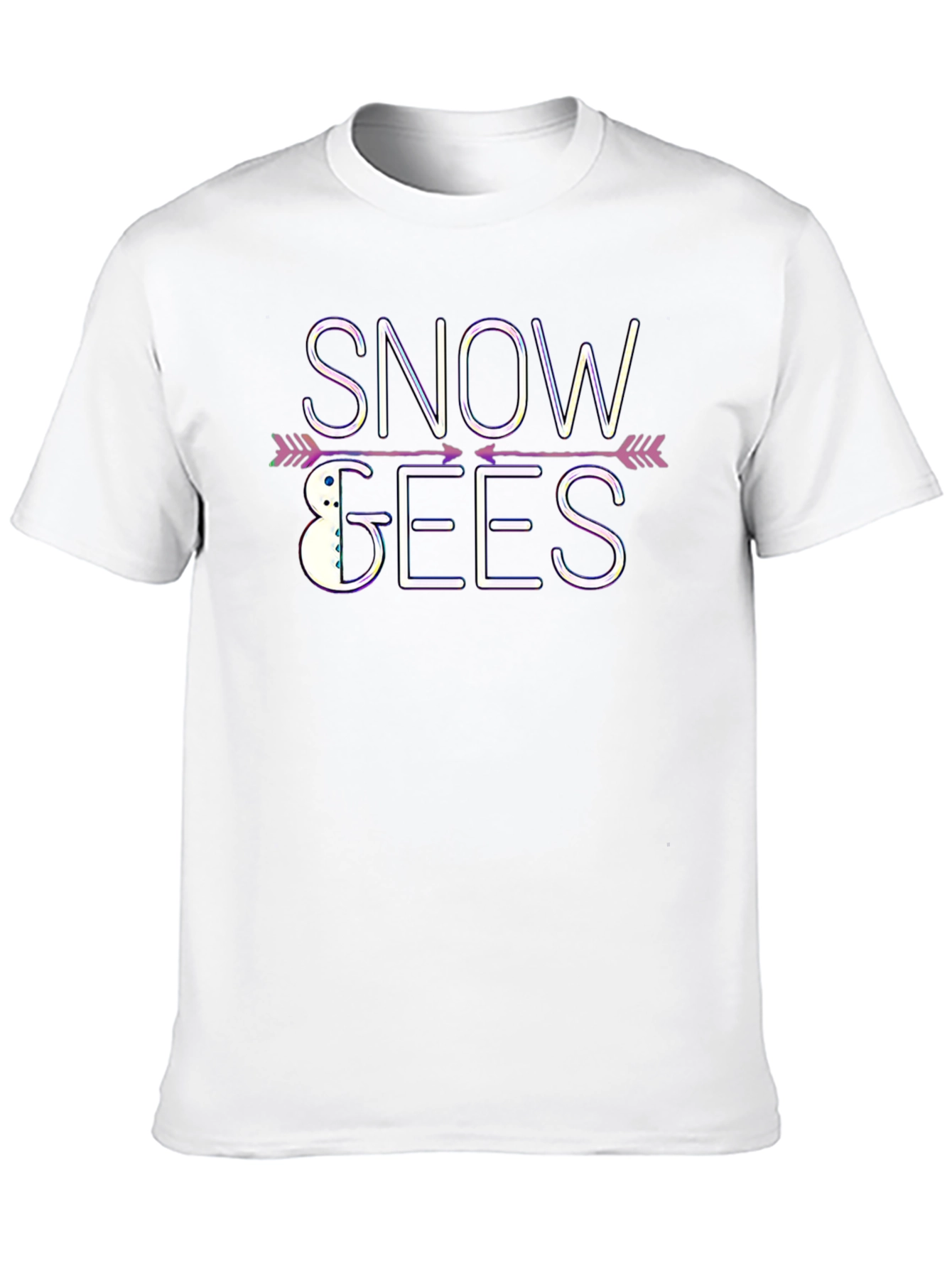 Black Snow Geese T-Shirt - Winter Holiday Tee view 10