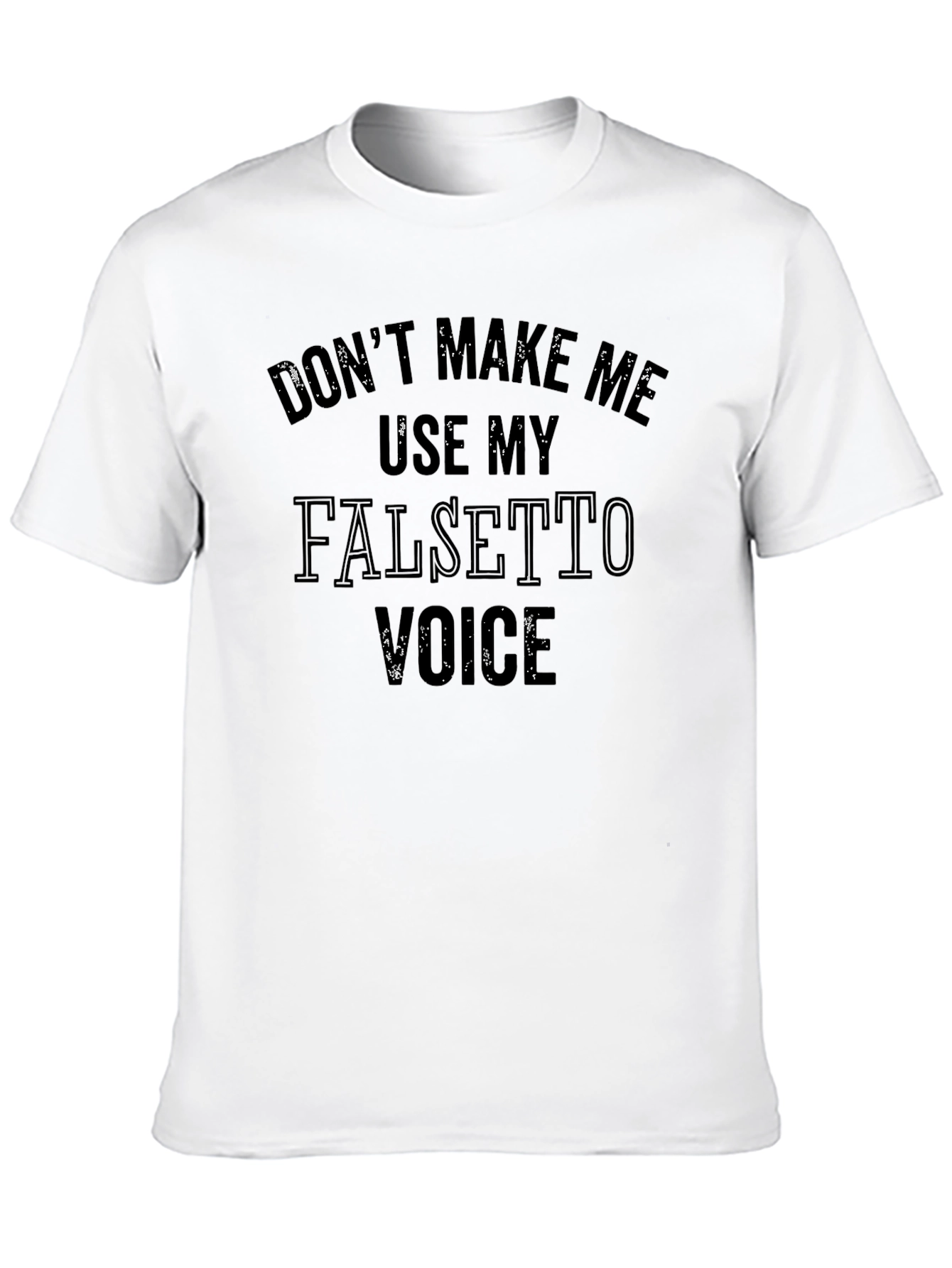 Black Falsetto Voice Graphic Novelty T-Shirt view 10