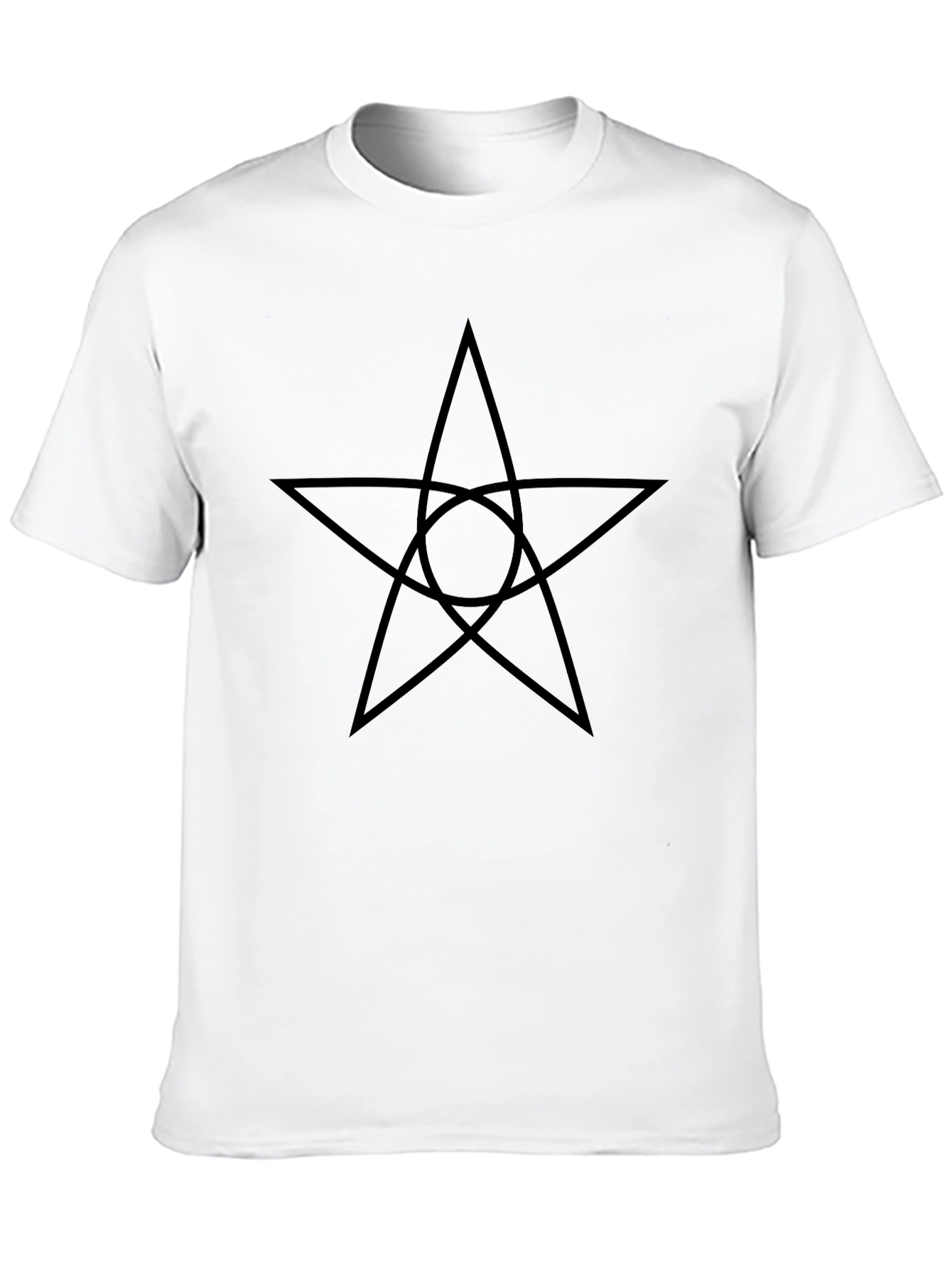 Black Occult Star Graphic Black T-Shirt view 10