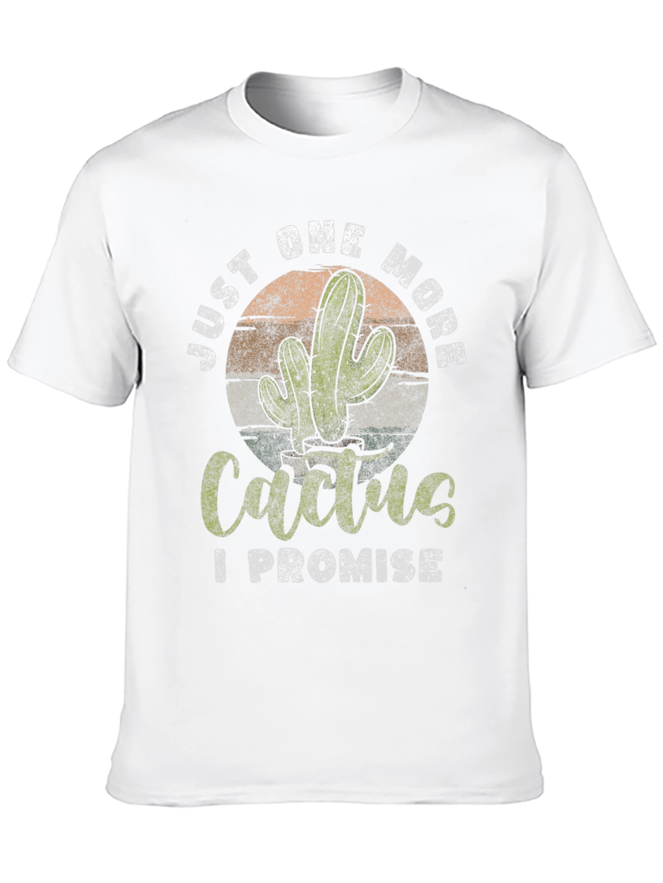 Black Just One More Cactus T-Shirt - Novelty Graphic Tee view 10