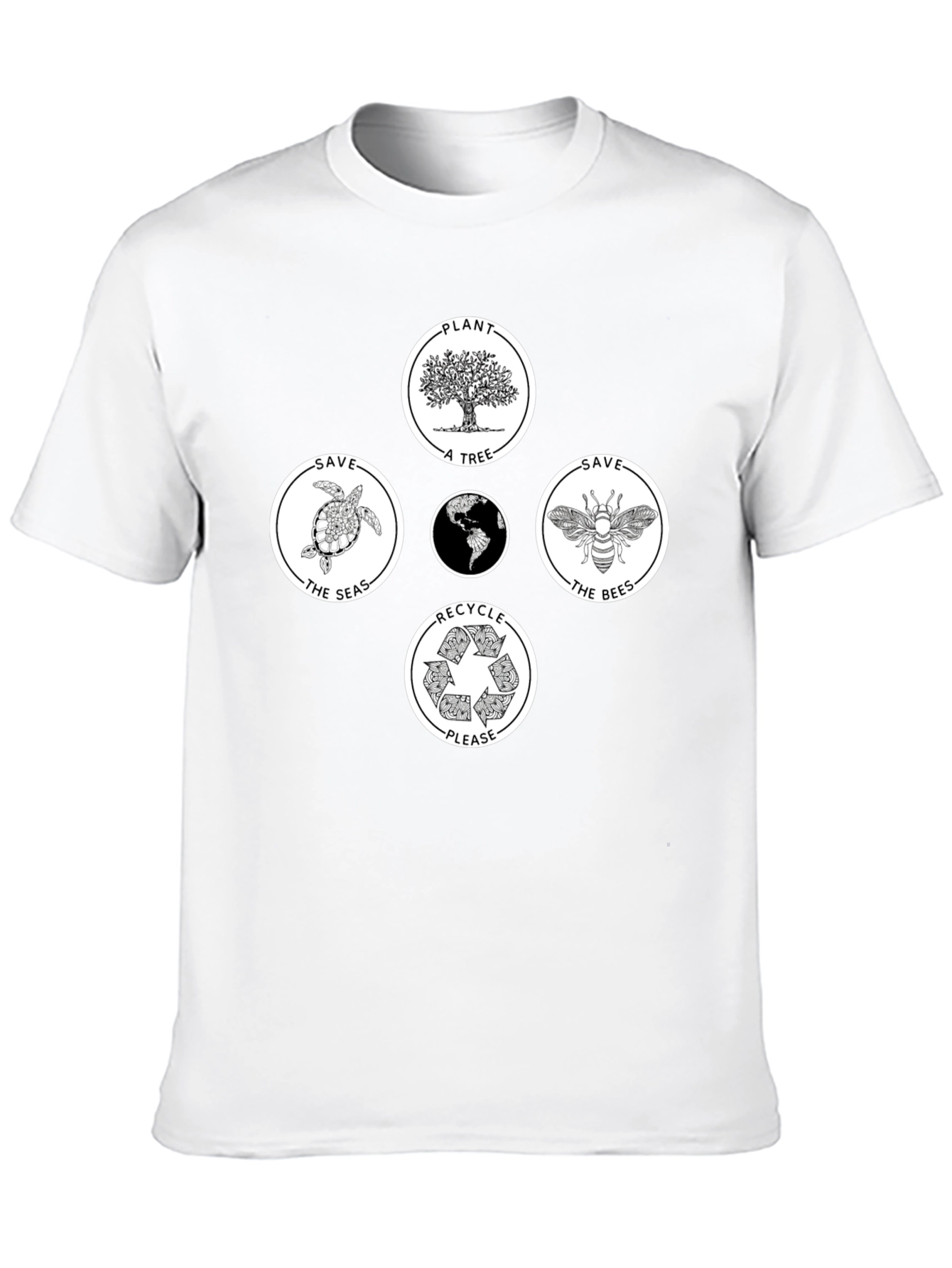 Black Eco-Friendly Graphic Tee - Save Our Planet view 10