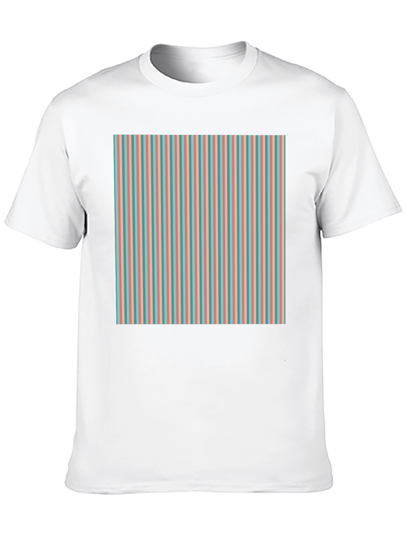 Black Striped Pattern Tee - Retro Style view 10