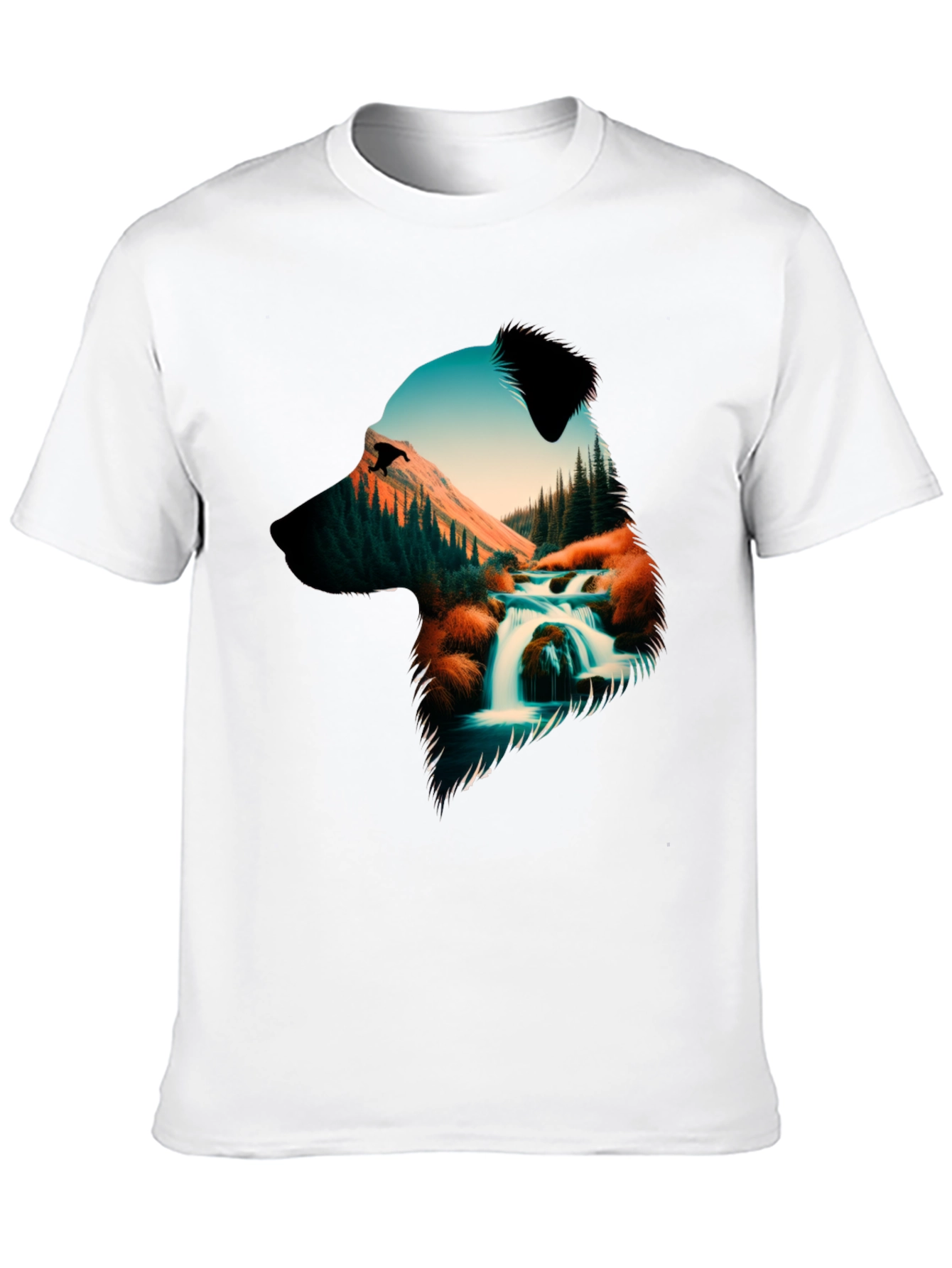 Black Nature Dog Graphic Tee - Black view 10