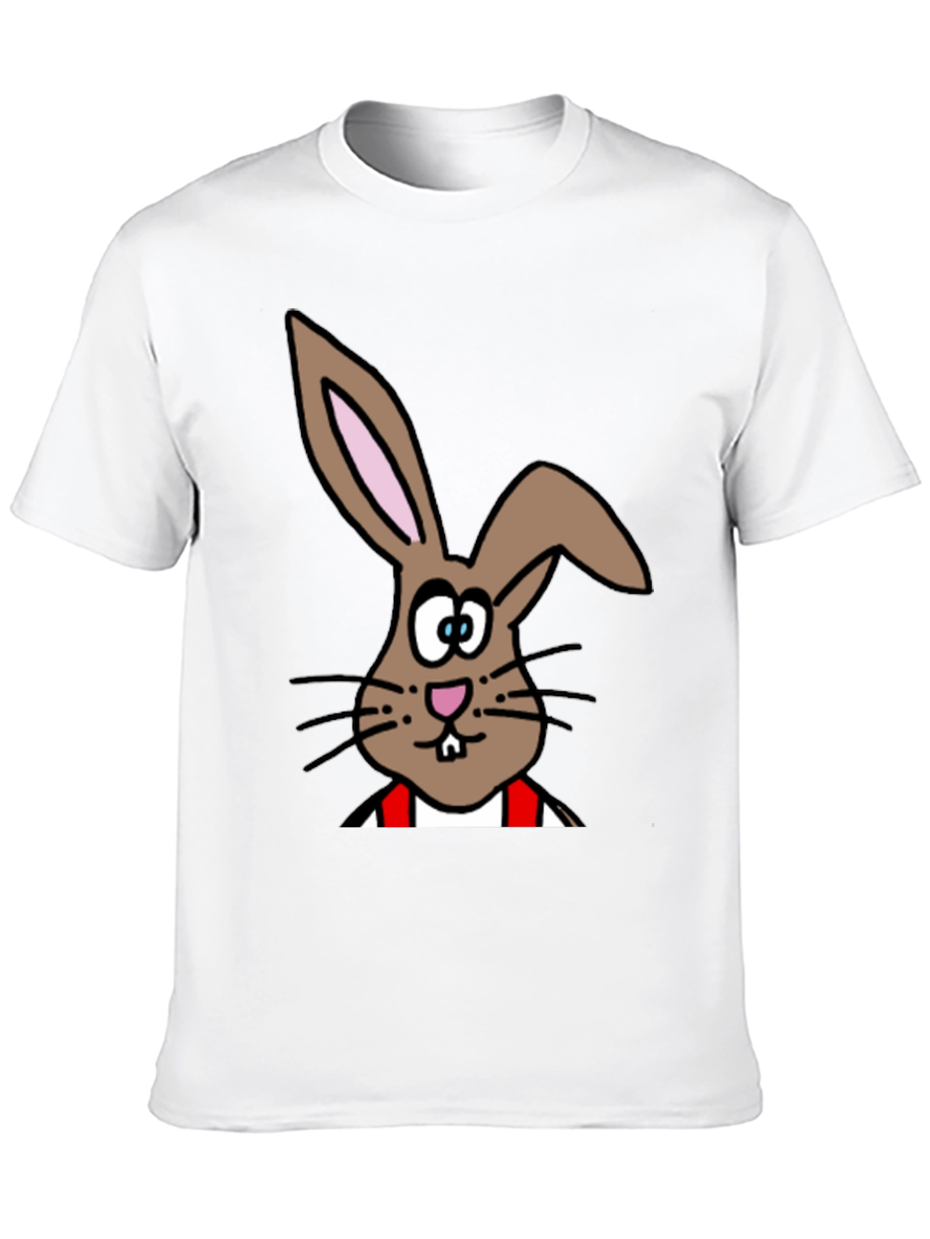Black Cartoon Bunny T-Shirt - Casual Cotton Tee view 10