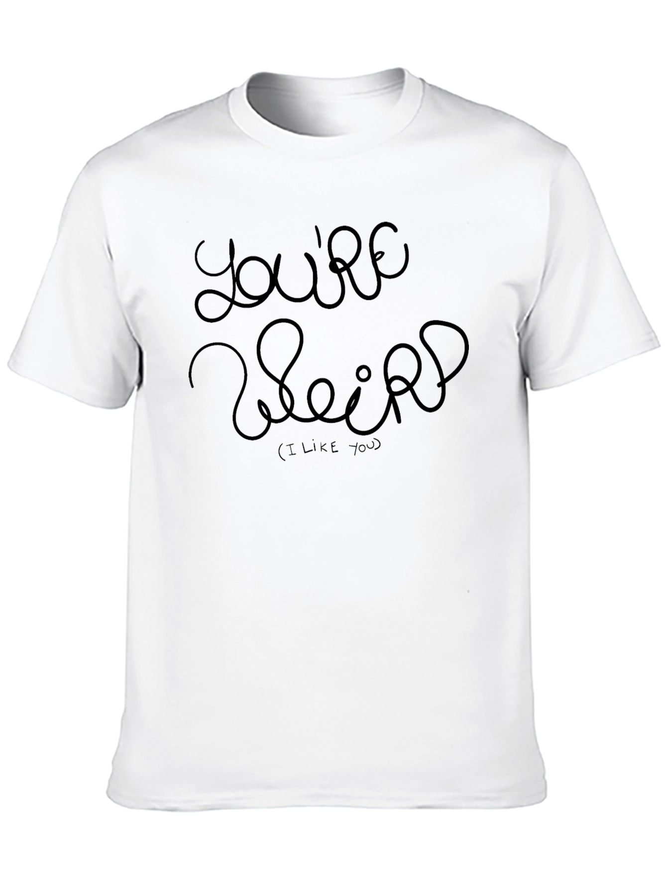 Black You're Weird - Men's Black Graphic Tee view 10