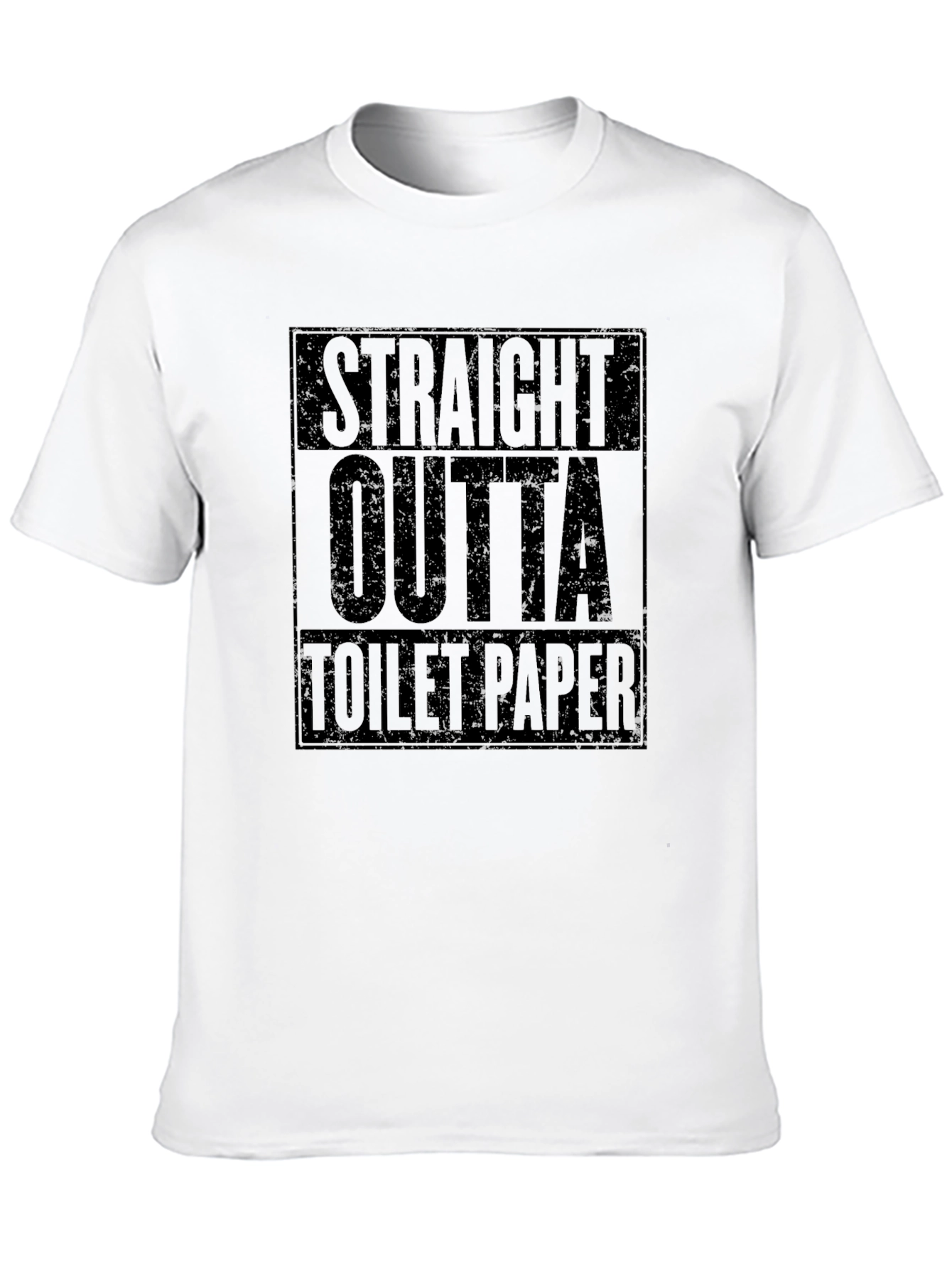 Black Straight Outta Toilet Paper Graphic Tee view 10