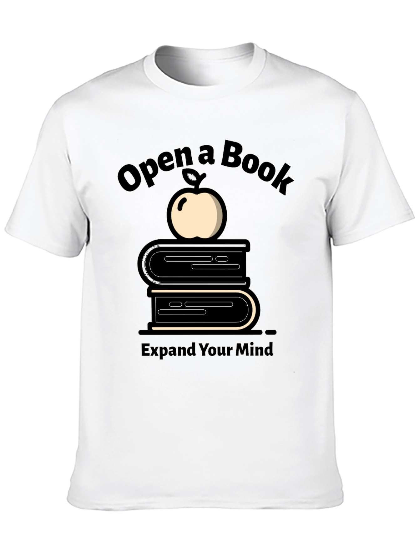 Black Open a Book Graphic Tee - Unisex Black T-Shirt view 10