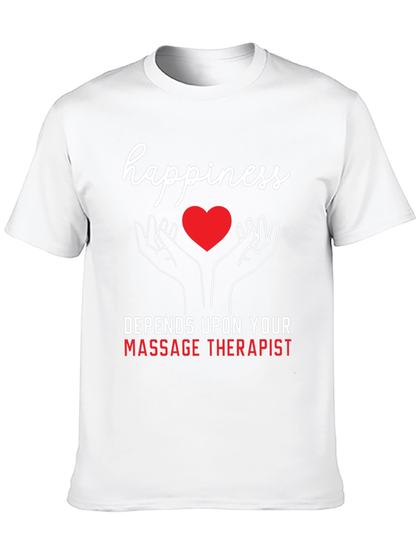 Black Happiness Massage Therapist T-Shirt view 10