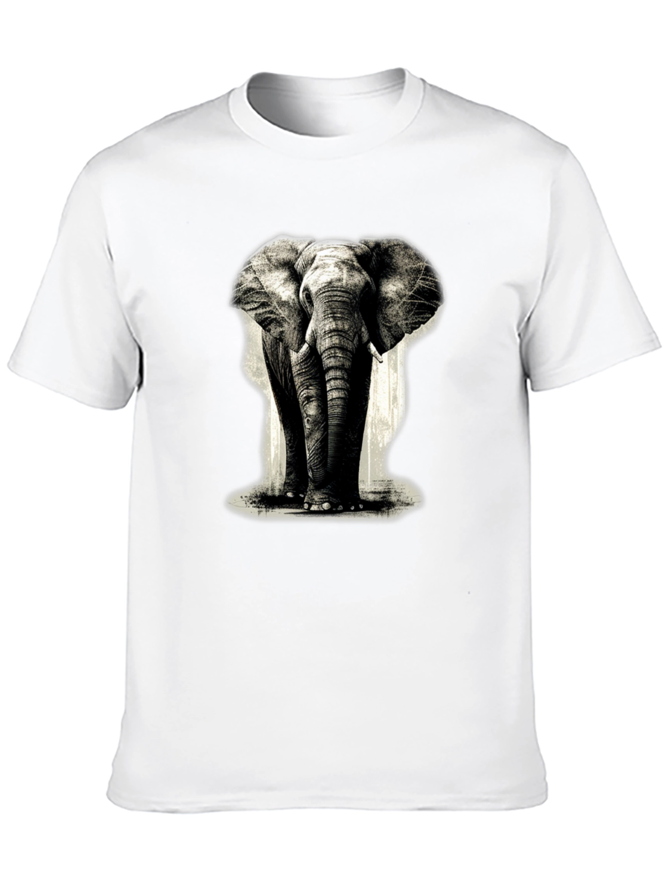 Black Elephant Graphic Black T-Shirt view 10
